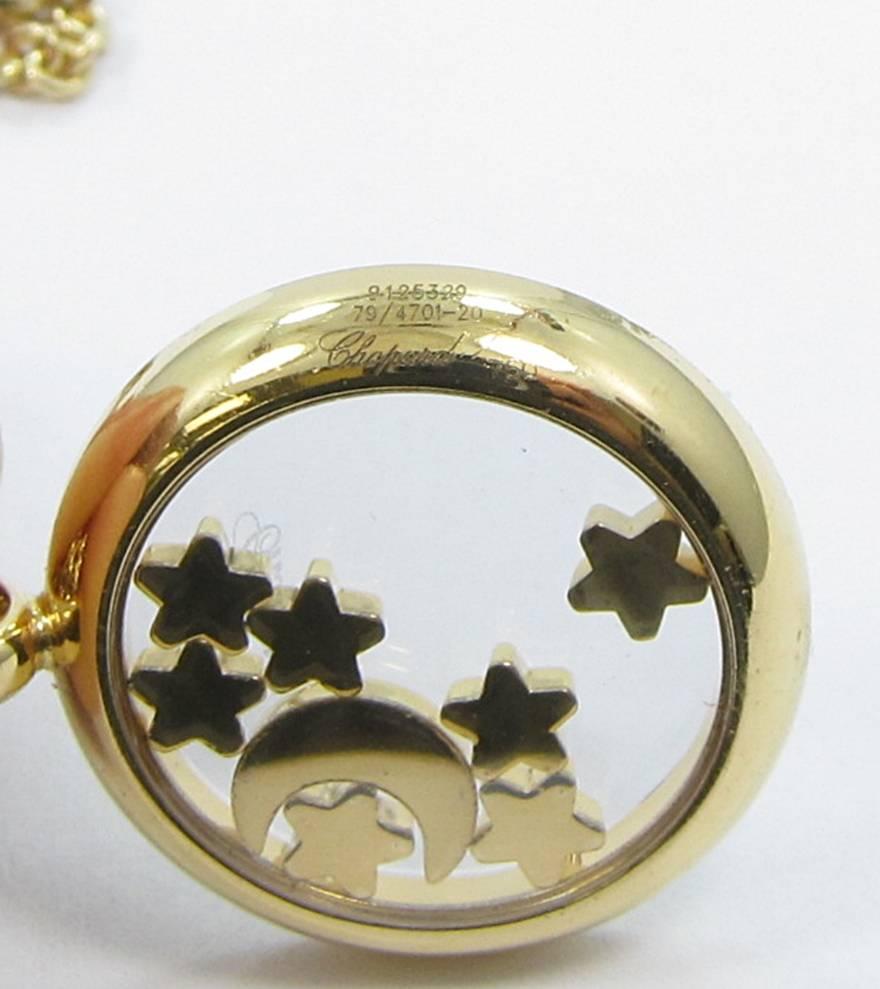 Chopard Happy Diamond Moon and Stars Necklace In Excellent Condition In Naples, FL