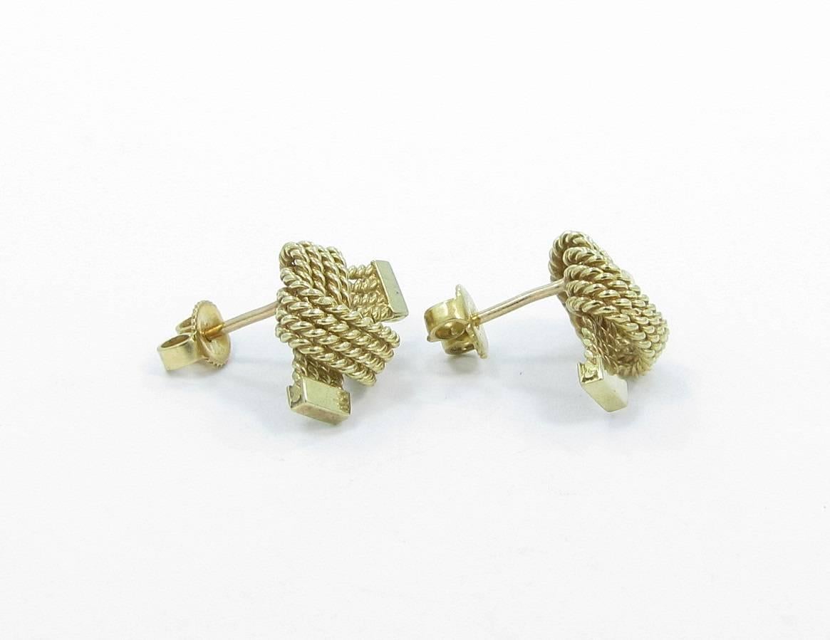tiffany love knot earrings gold