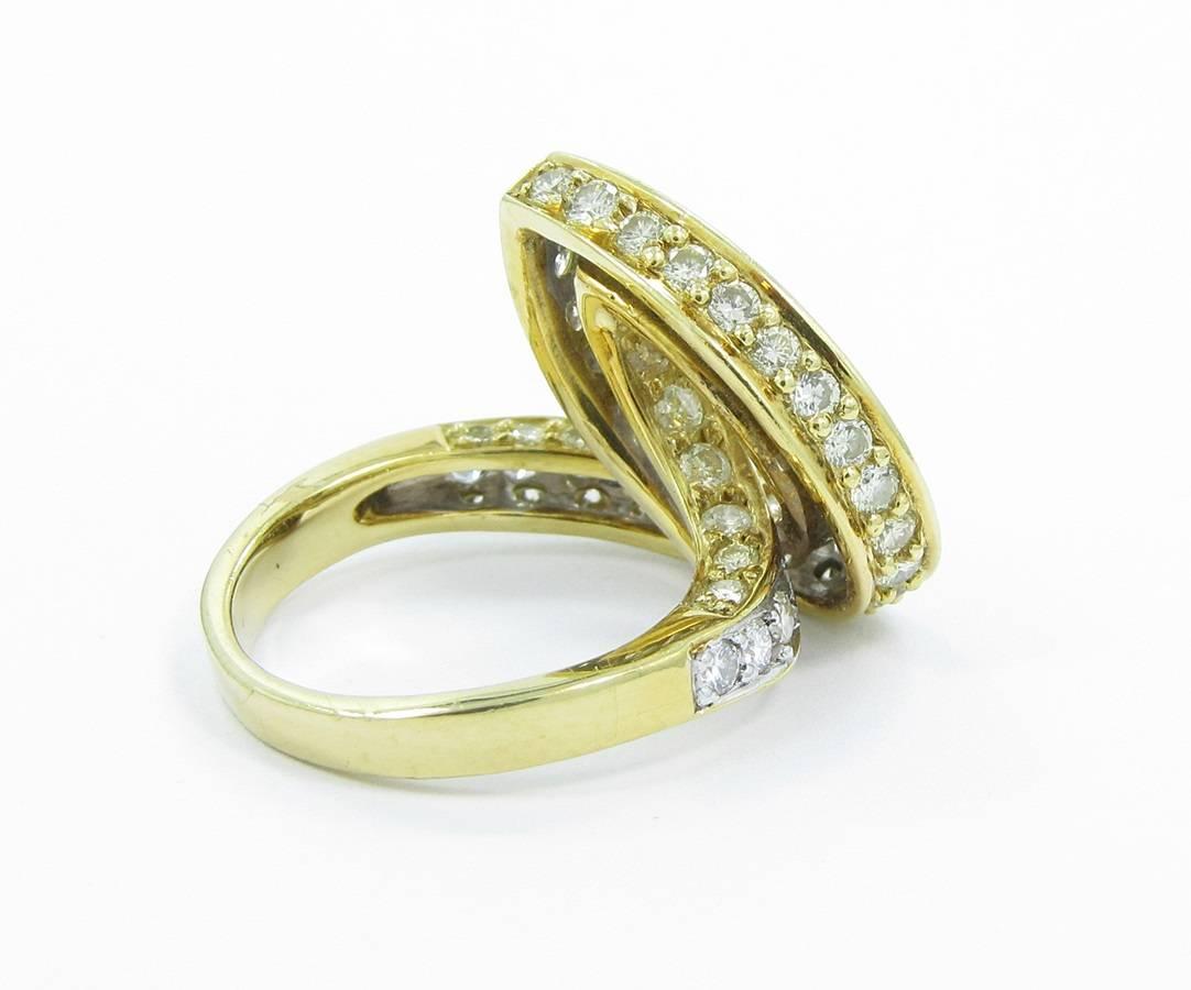 Women's Lavin 3 Carats Diamonds Gold Ring For Sale
