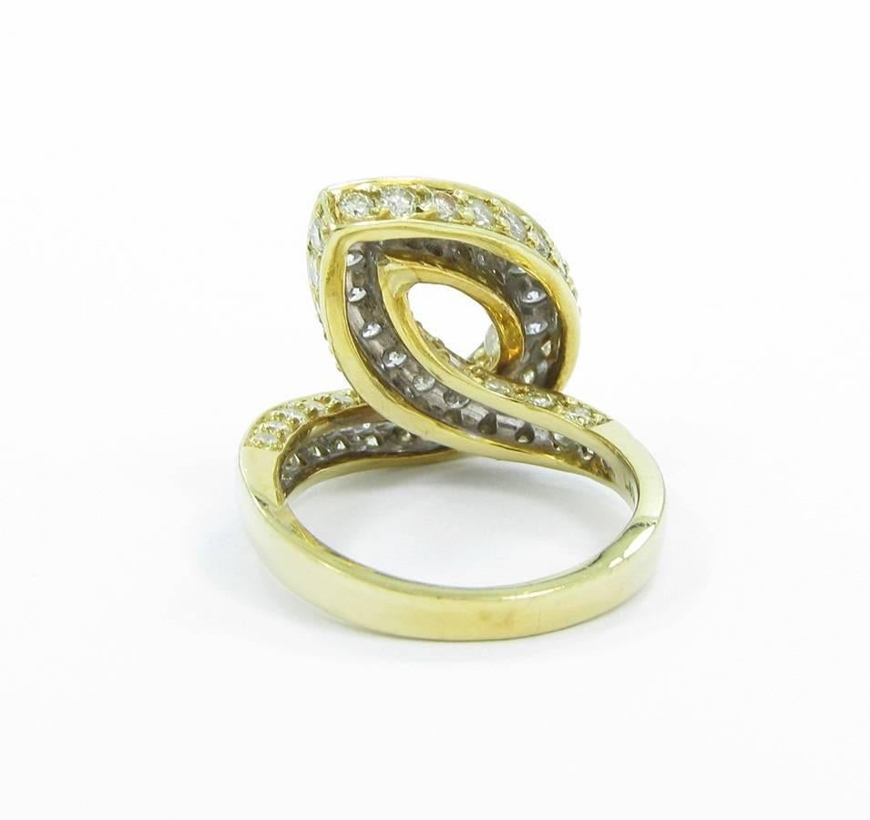 Lavin 3 Carats Diamonds Gold Ring For Sale 1