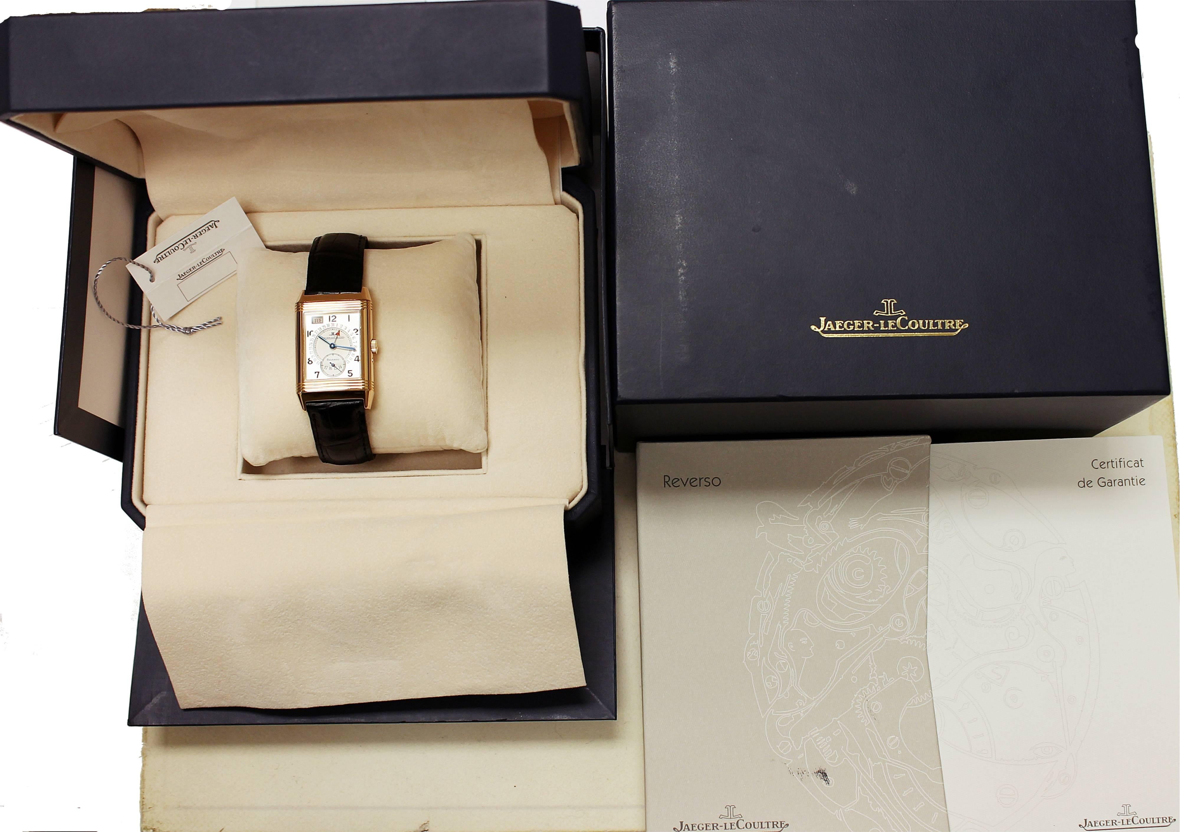 Jaeger-LeCoultre Rose Gold Reverso Manual Wind Wristwatch  6