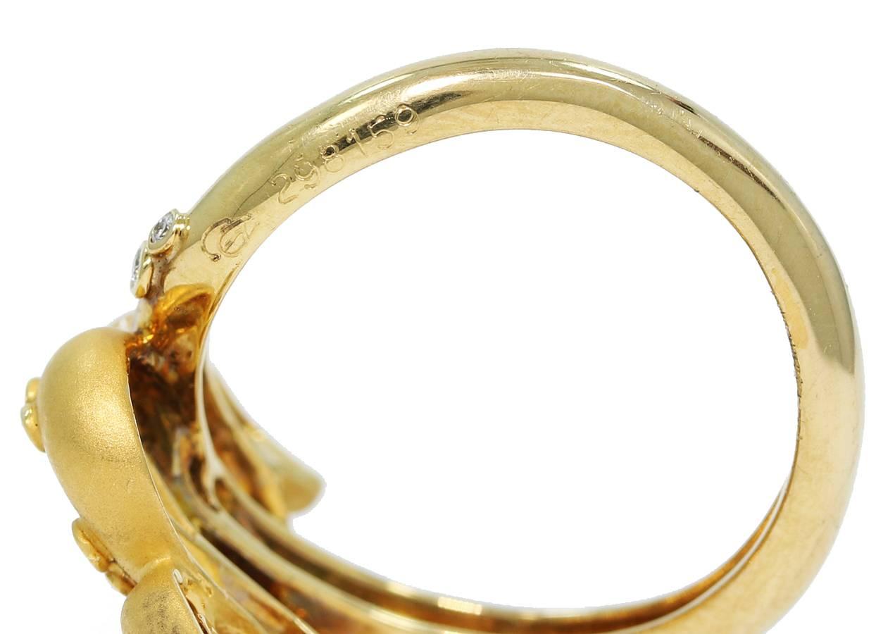 Carrera y Carrera Ruby Diamond Gold Serpent Snake Ring For Sale 1