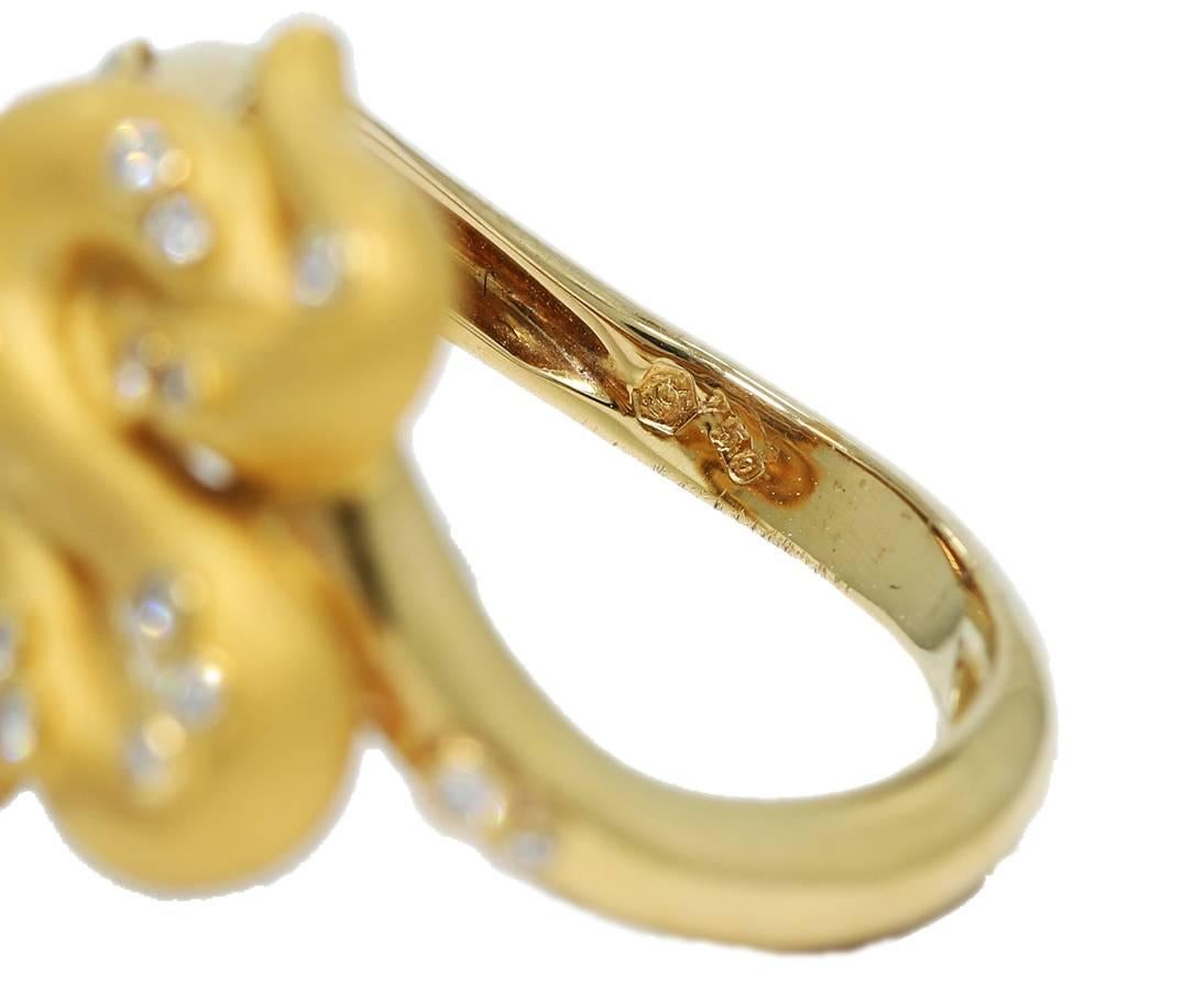 Carrera y Carrera Ruby Diamond Gold Serpent Snake Ring For Sale 2