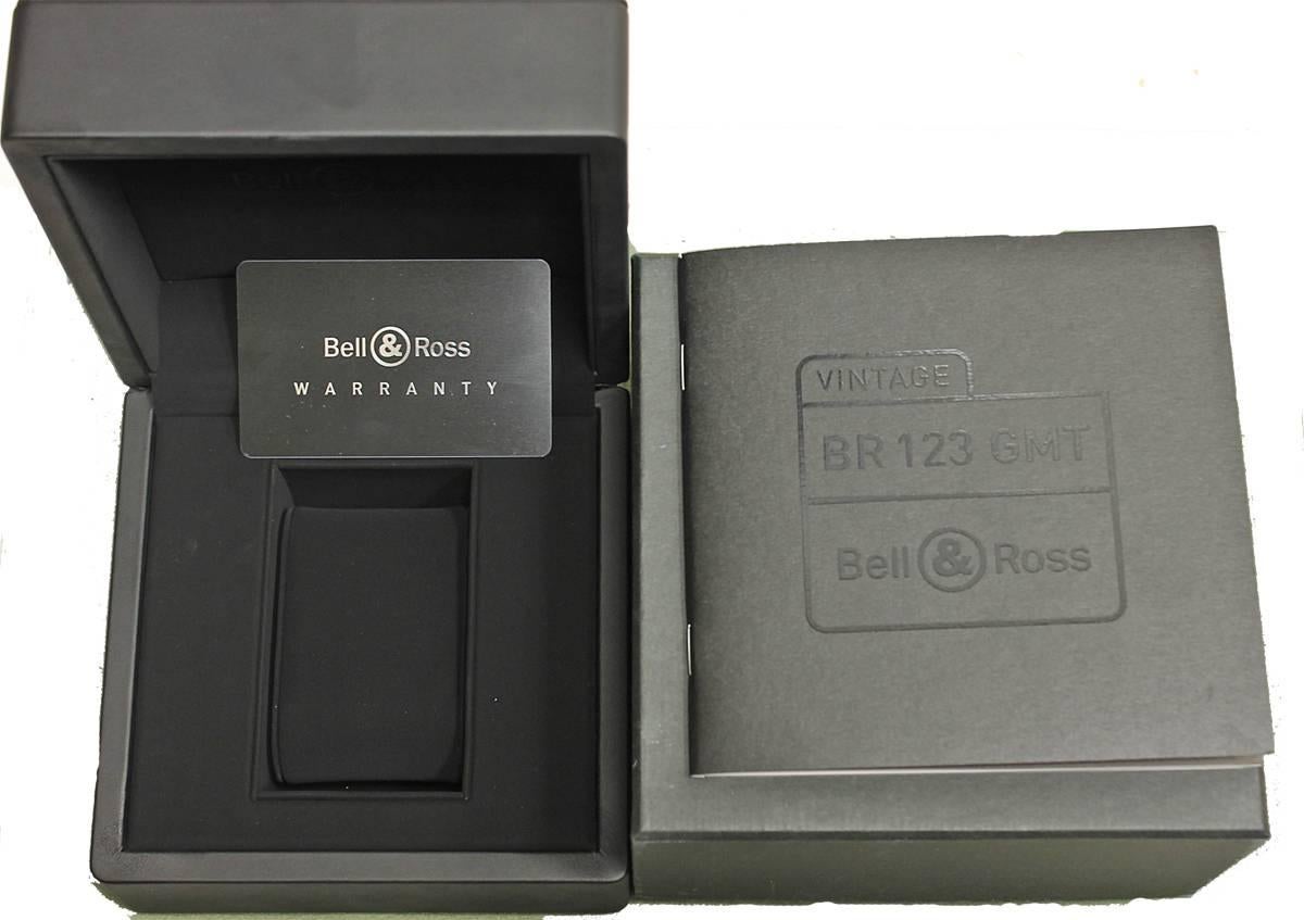 Bell & Ross Stainless Steel BR 126 Sport Heritage GMT Flyback Wristwatch For Sale 4