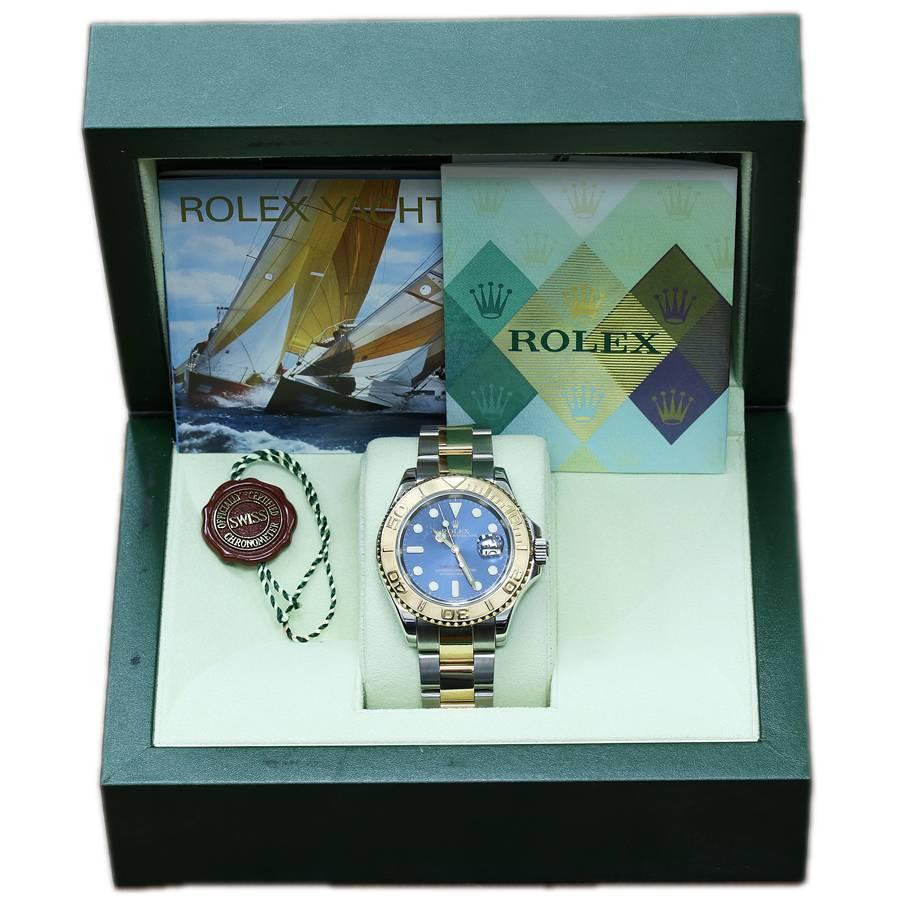 Rolex Yachtmaster
Serial Number: D500XXX
Reference Number: 16623
Case: Stainless Steel Case with 18k yellow gold bezel
Movement: Automatic Movement 
Case: 40mm
Crystal: Sapphire 
Dial:  Blue Dial with luminescent markers and hands.
Bracelet: