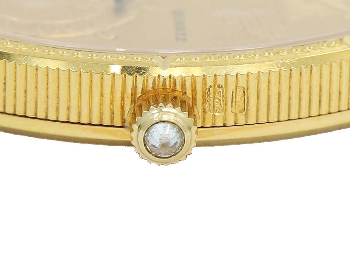 Corum Yellow Gold Diamond 1893 Twenty Dollar Crown Coin Quartz Wristwatch  2
