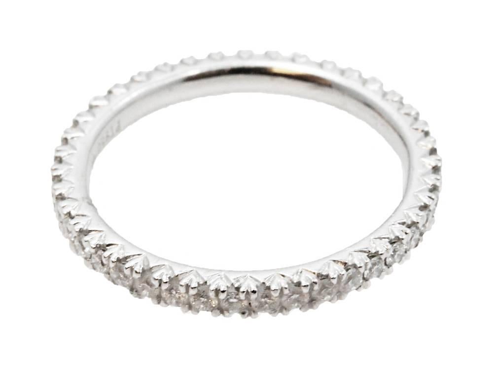 Platinum Eternity Band With 40 Diamonds G-H Color and VS-SI Clarity With a Total Carat Weight Of 0.51.