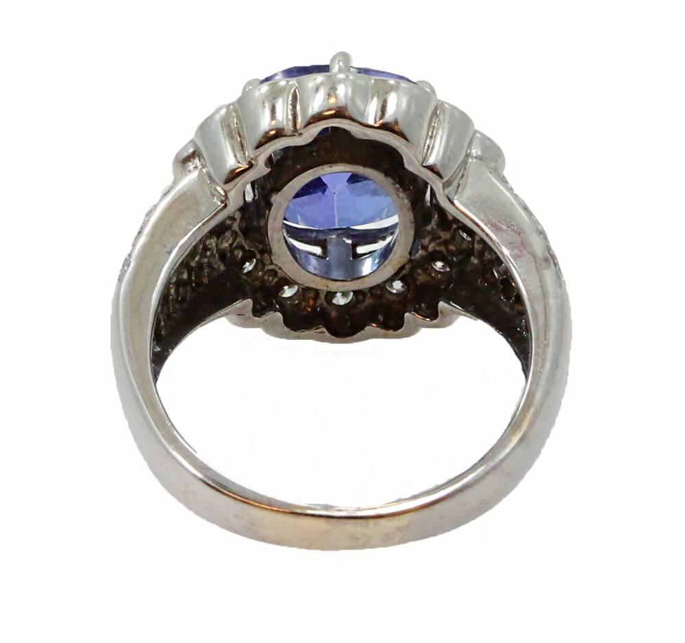  Tanzanite and Diamond Ring For Sale 1