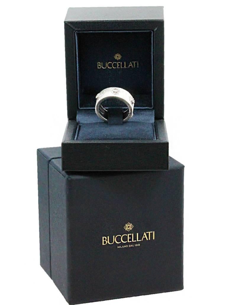 18K White Gold Classica Buccellati Ring For Sale 2