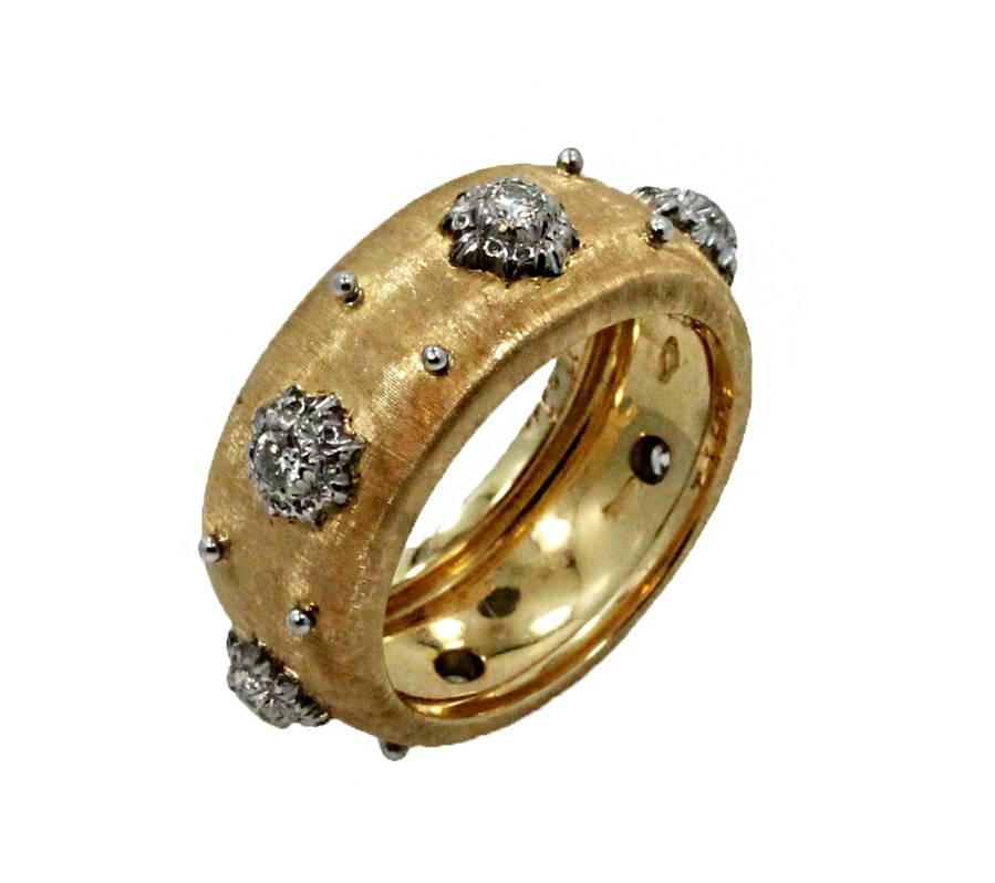  Buccellati Macri Diamond Band Ring In New Condition For Sale In Naples, FL