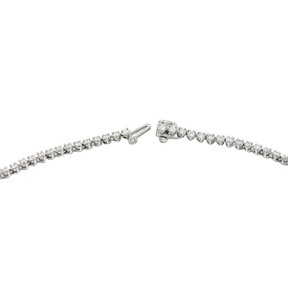 Women's Sapphire Diamond White Gold Necklace For Sale