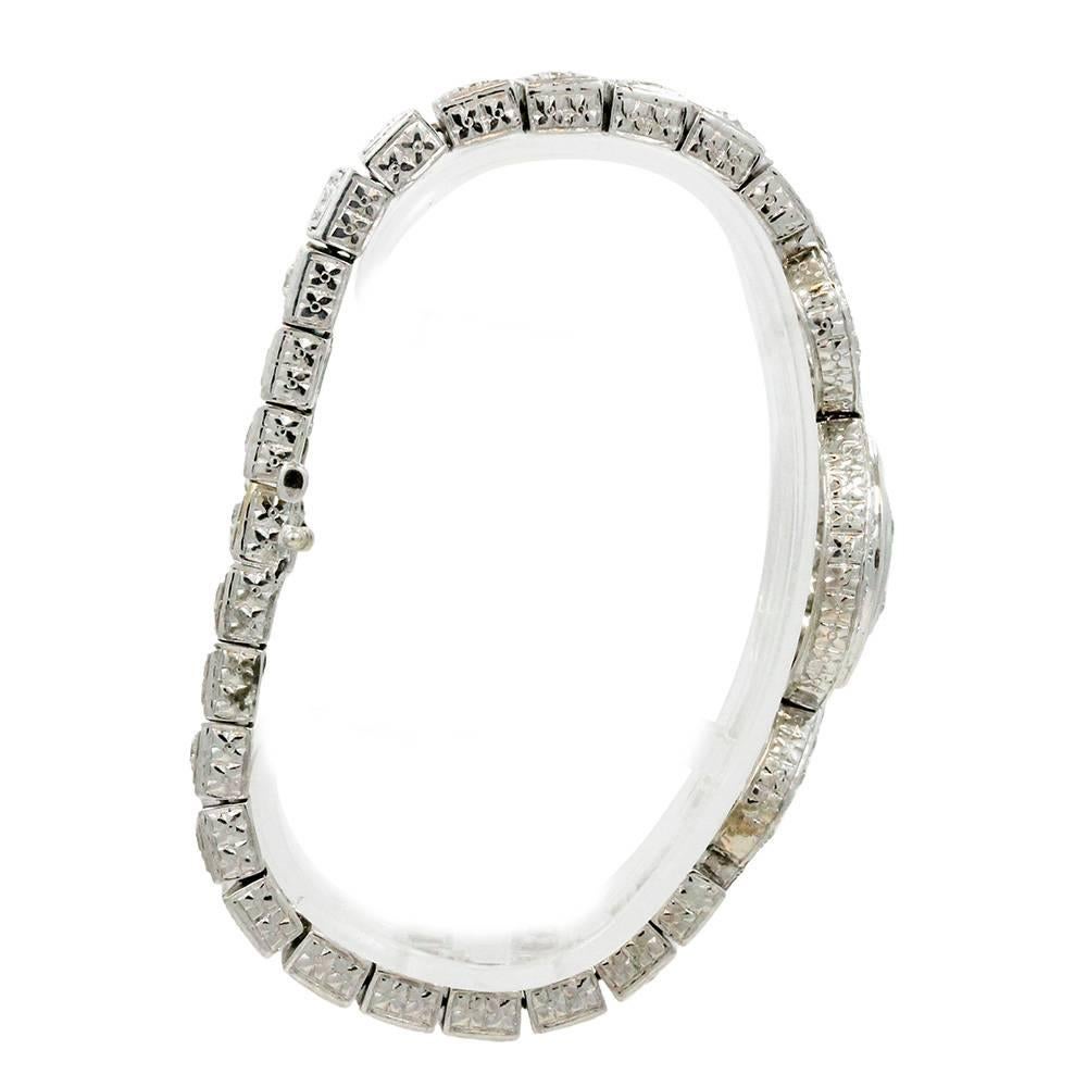 Sapphire Diamond White Gold Bracelet For Sale 2
