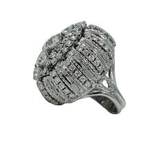 Old European Cut Diamond Platinum Ring