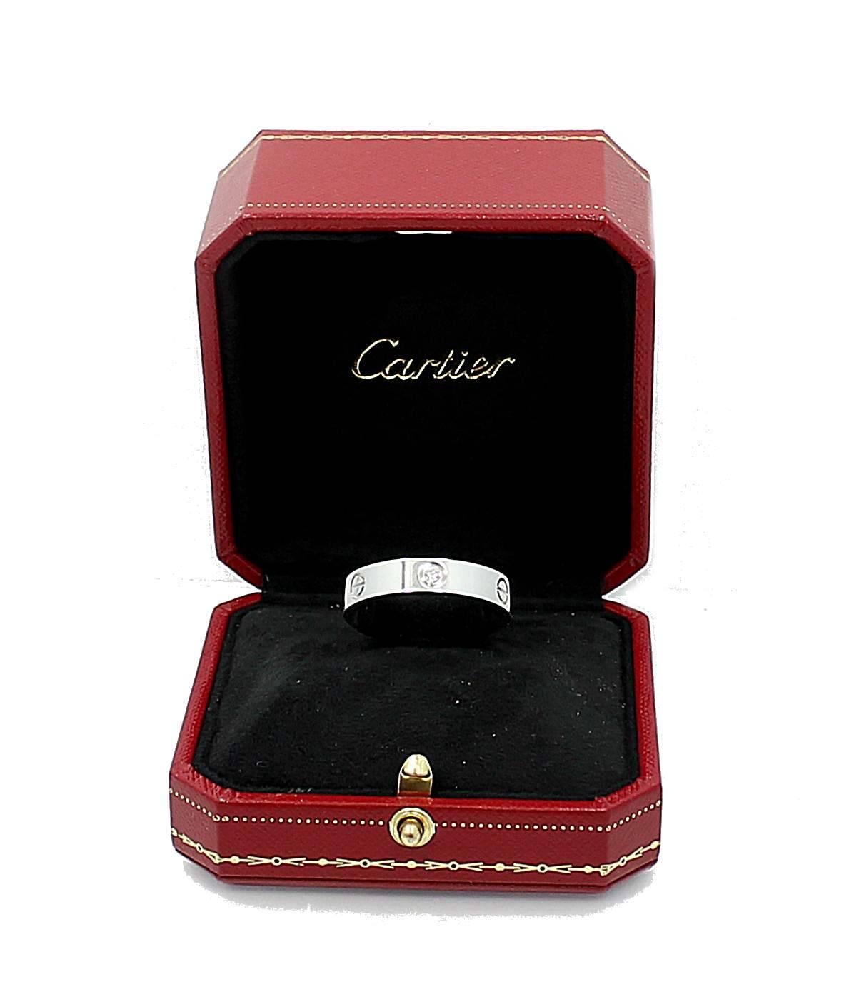 Cartier Diamonds White Gold Love Ring   For Sale 2