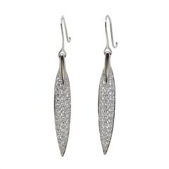 Diamond White Gold Dangle Earrings 