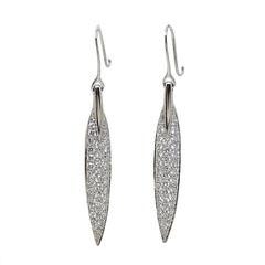 Diamond White Gold Dangle Earrings 7