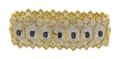 Sapphire Diamond Gold Bracelet