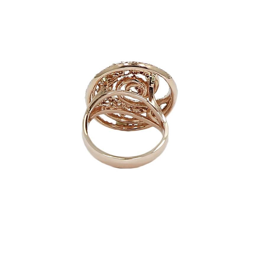 1.54 Carat Diamond Rose Gold Ring In Excellent Condition For Sale In Naples, FL