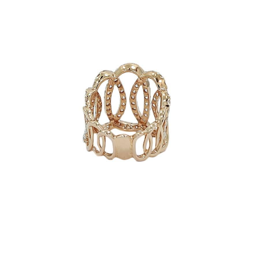 Modern 2.20 Carat Rose Gold Ring For Sale