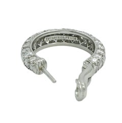 Tiffany & Co. 3.50 Carat Diamond Hoop Earrings in Platinum