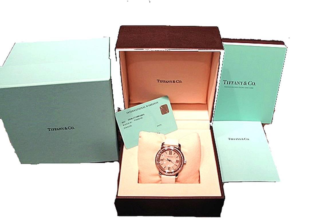 Tiffany & Co. Lady's Stainless Steel Diamond Quartz Wristwatch  2