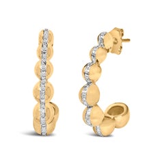 Gold Vermeil Diamond Accent Bold Earring