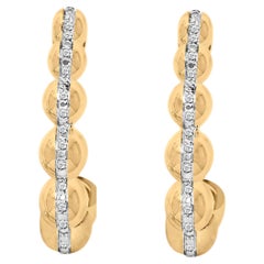 Gold Vermeil Diamond Accent Bold Earring