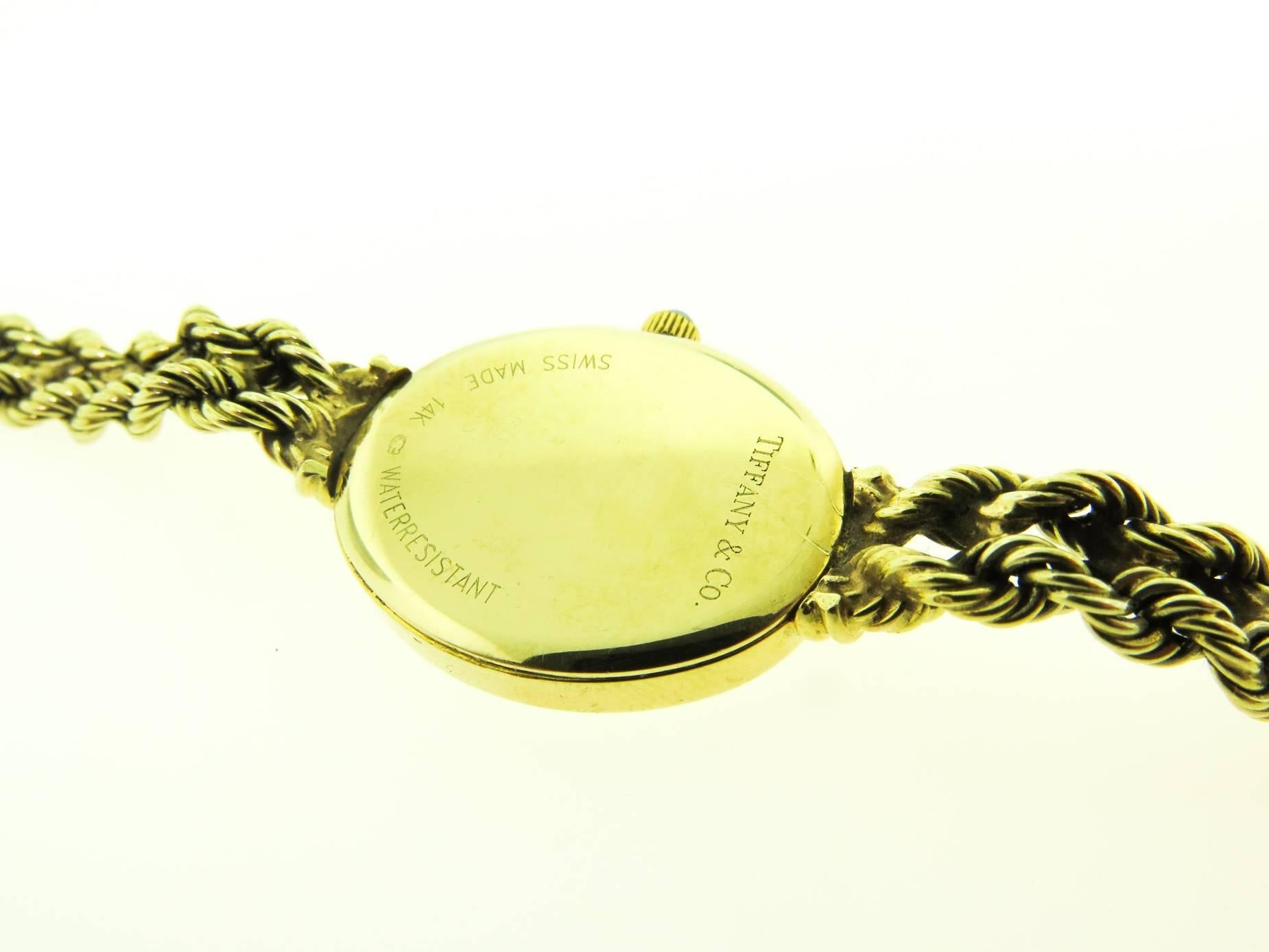 Tiffany & Co. Lady's Yellow Gold Wristwatch 1