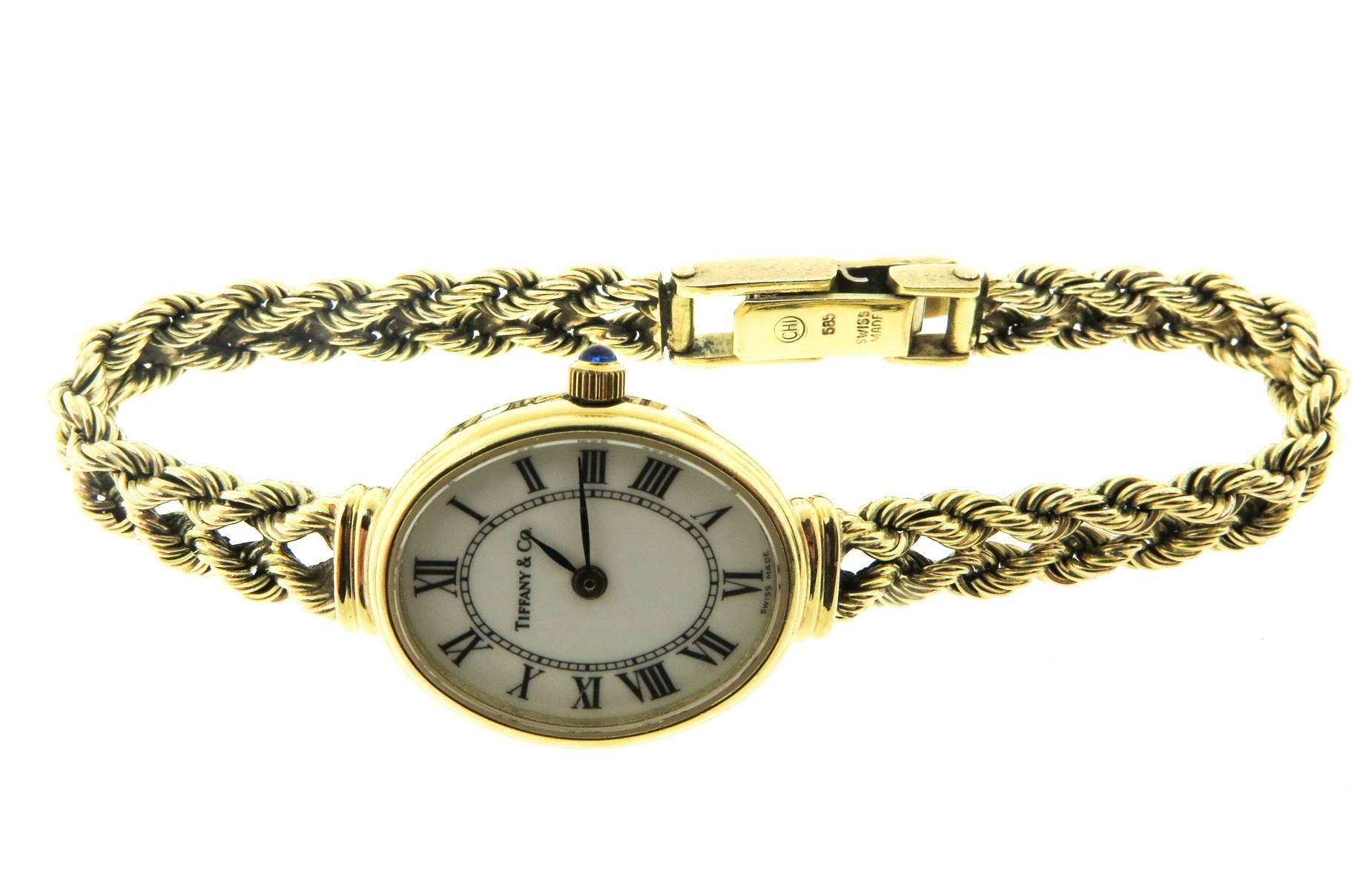 Tiffany & Co. Lady's Yellow Gold Wristwatch