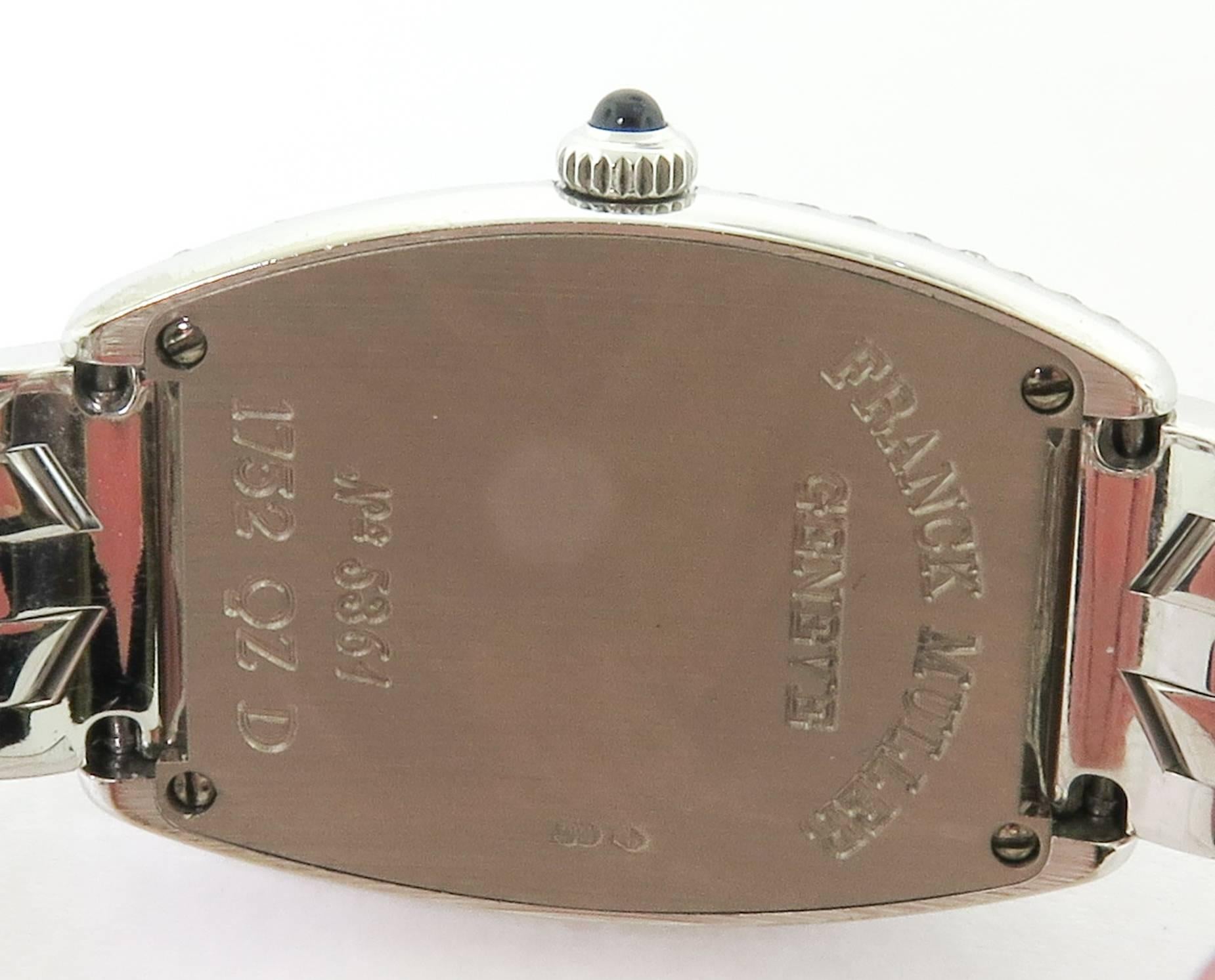 Franck Muller White Gold Diamond Curvex Quartz Wristwatch Model 1752QZD 4
