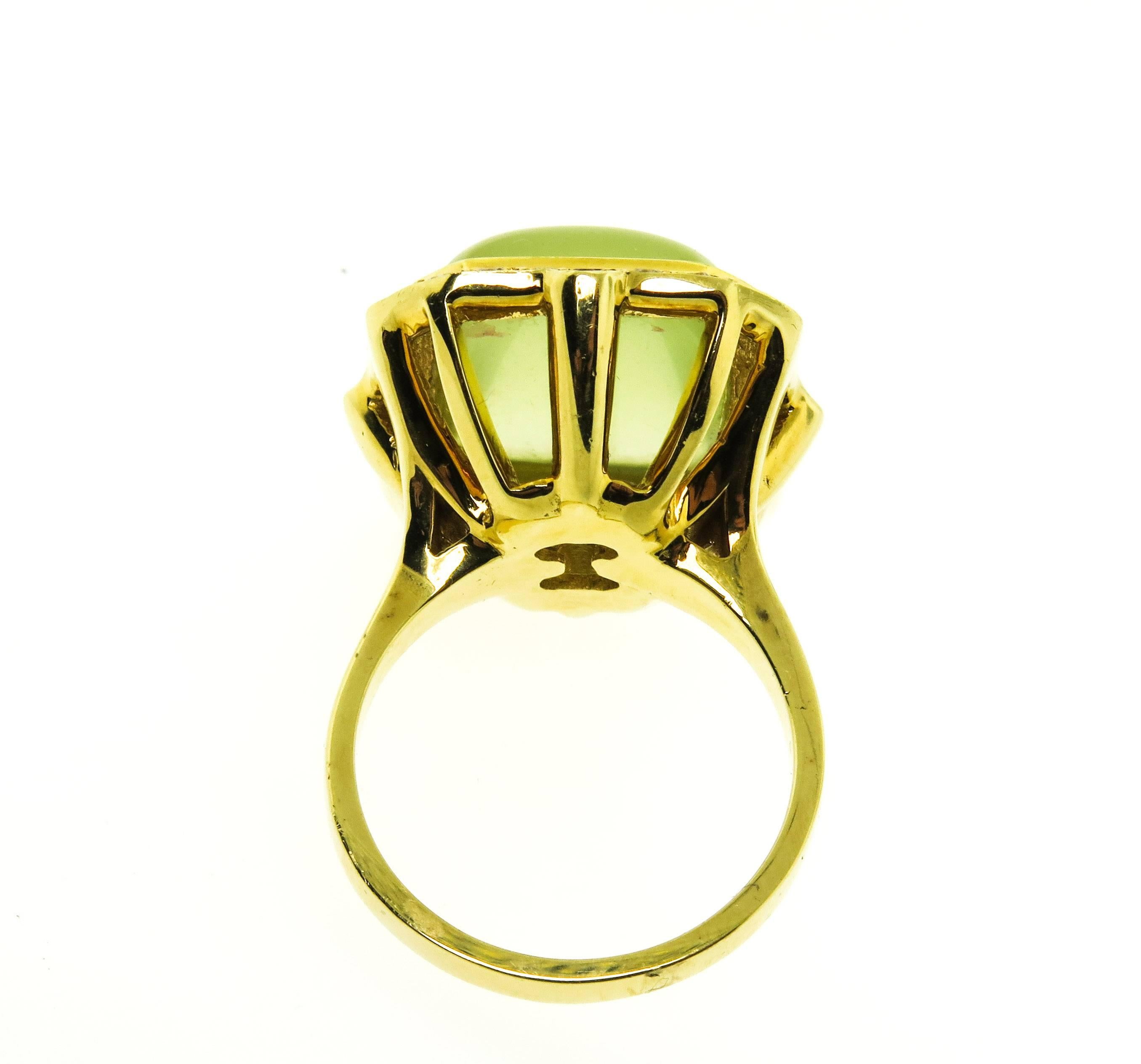 Women's Green Beryl Gold Ring