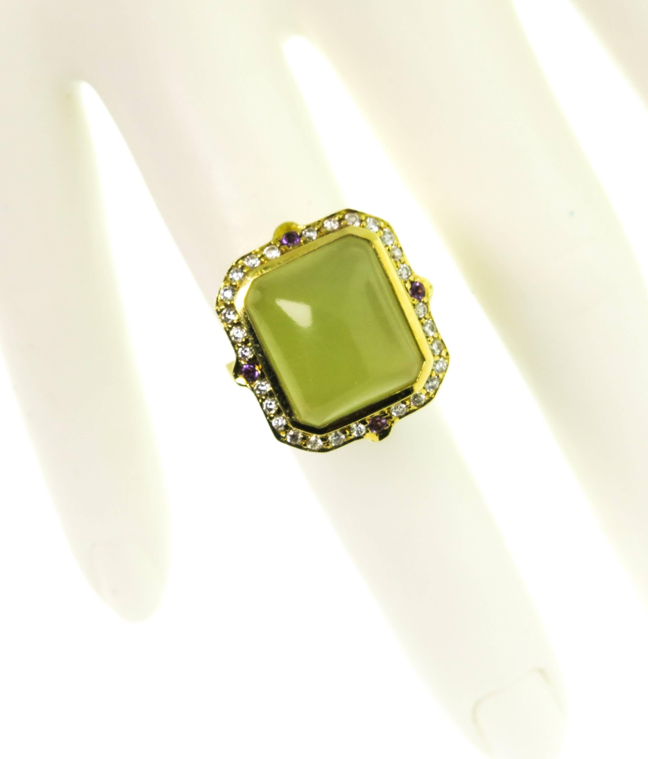 Green Beryl Gold Ring 2