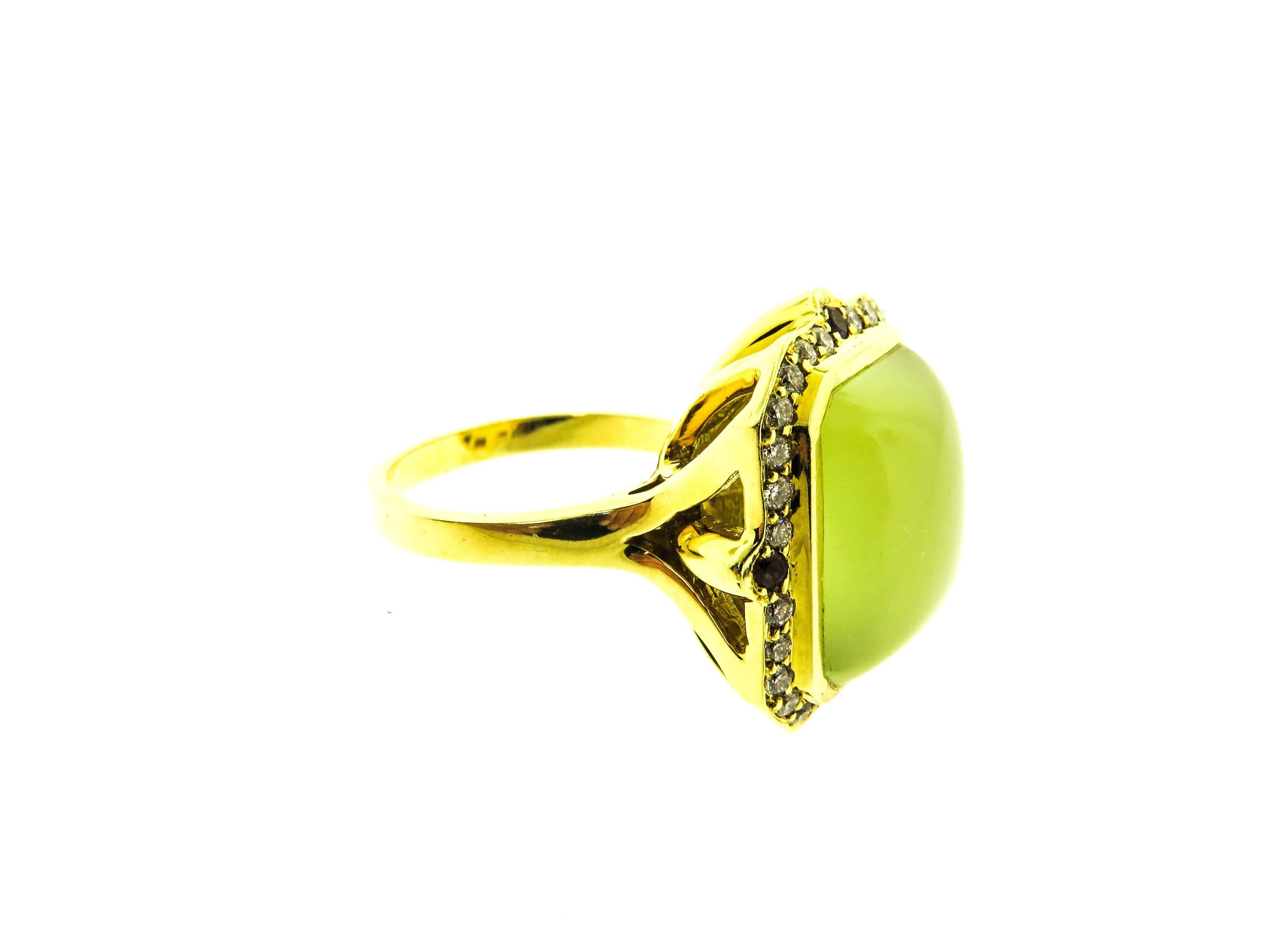 Green Beryl Gold Ring 1