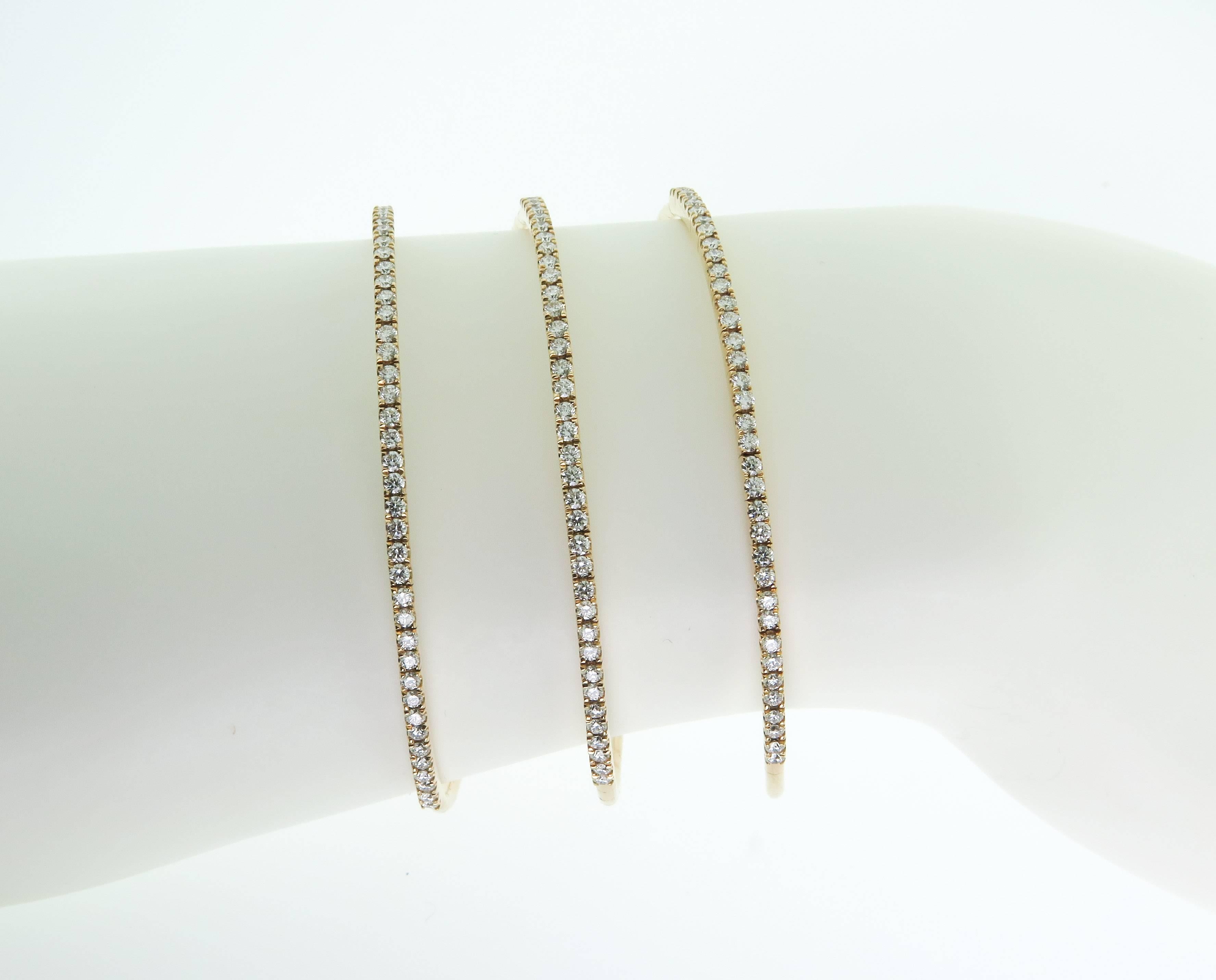 Women's Spiral Diamond Gold Bracelet