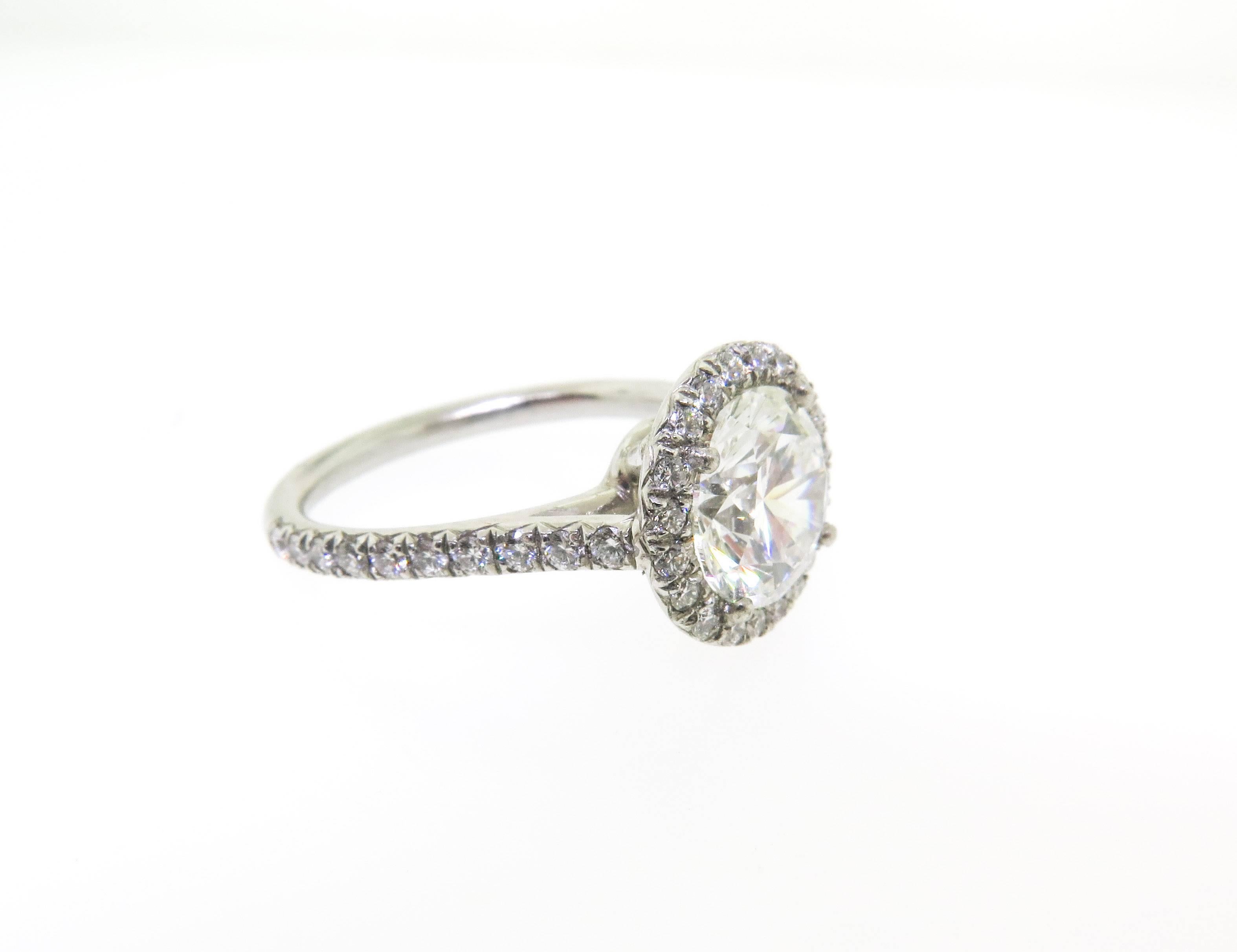 Artist Platinum Diamond Engagement Ring