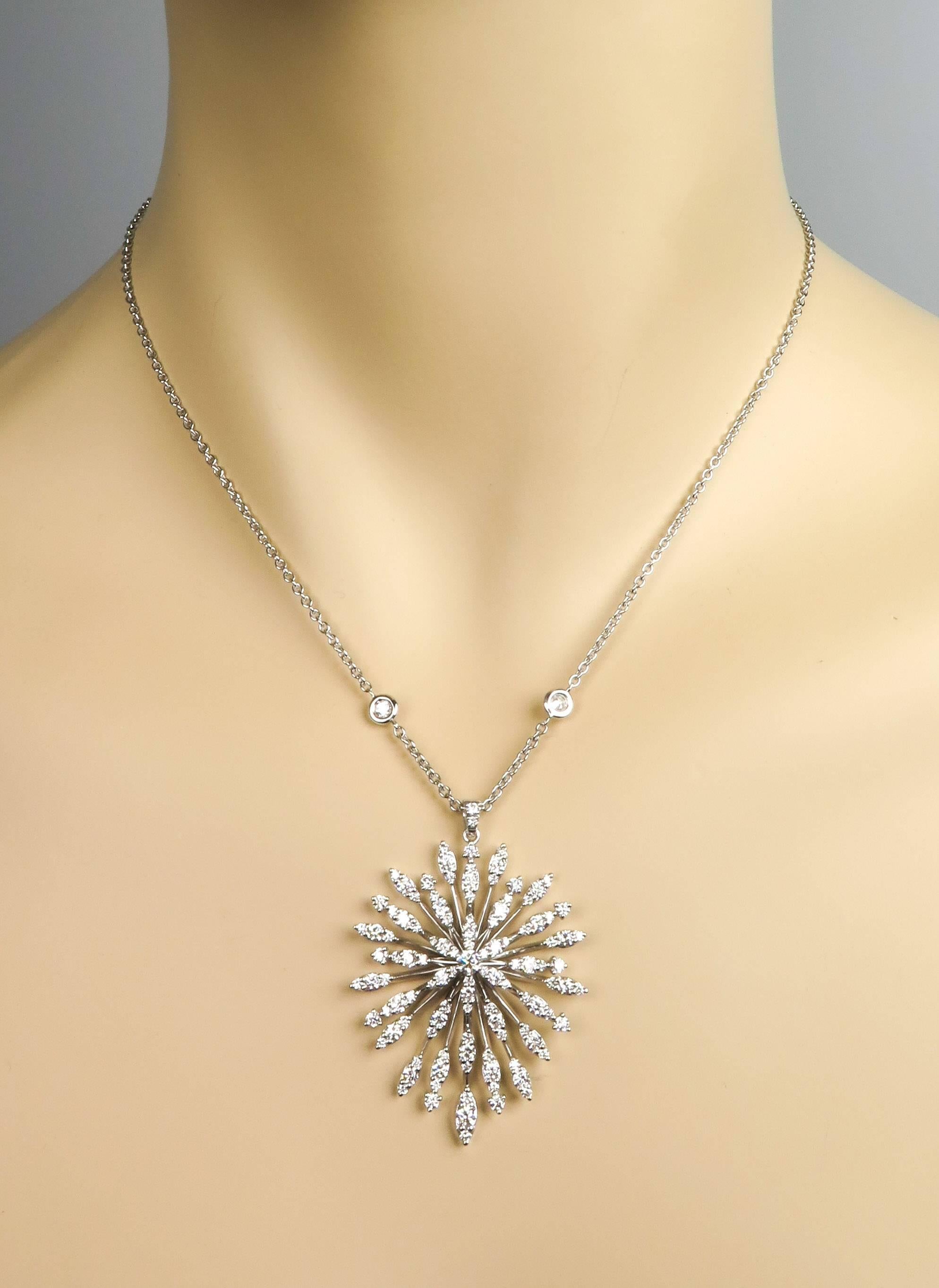 Women's Diamond Gold Starburst Pendant