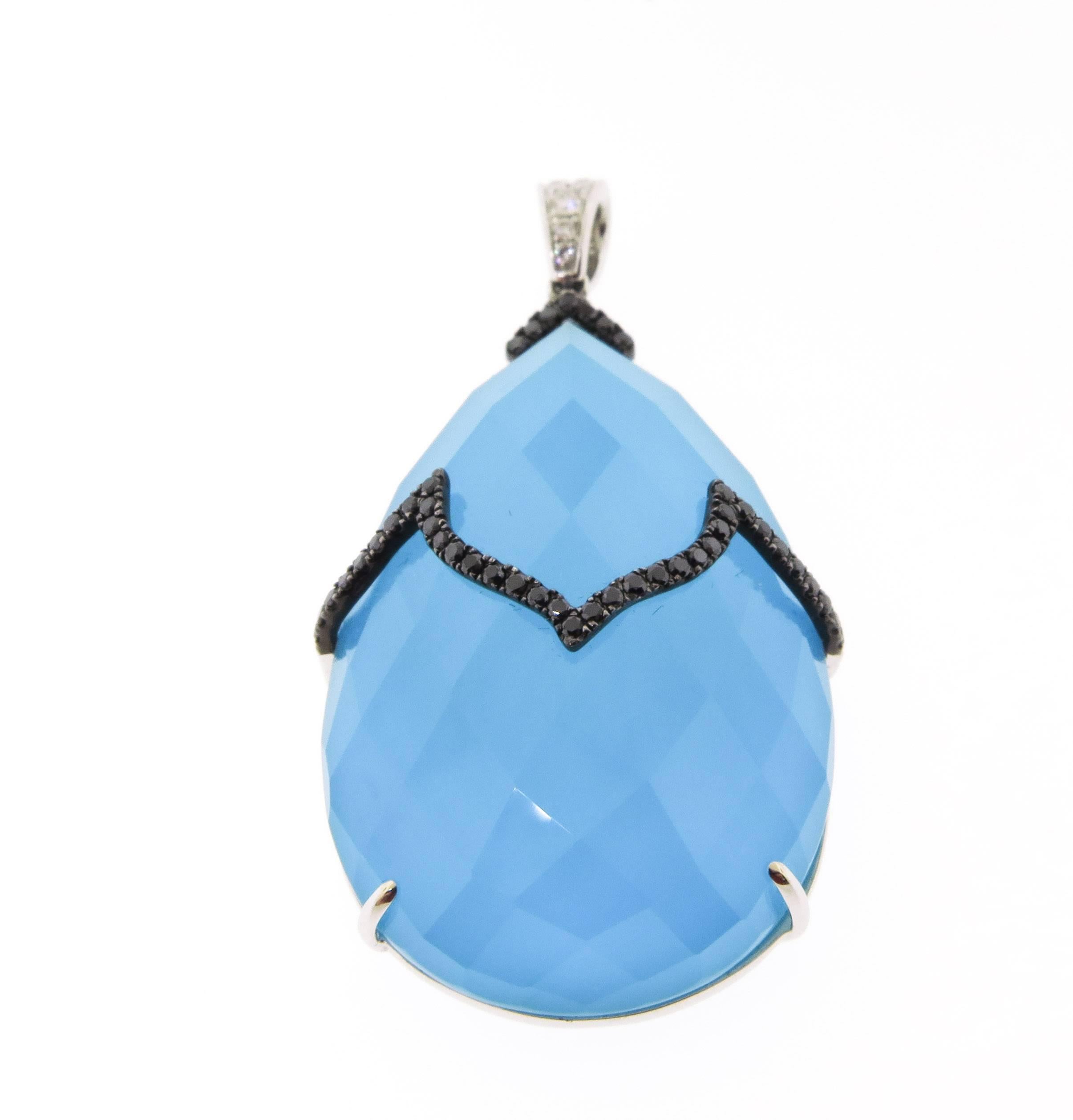 Artist Turquoise Pendant by Doves