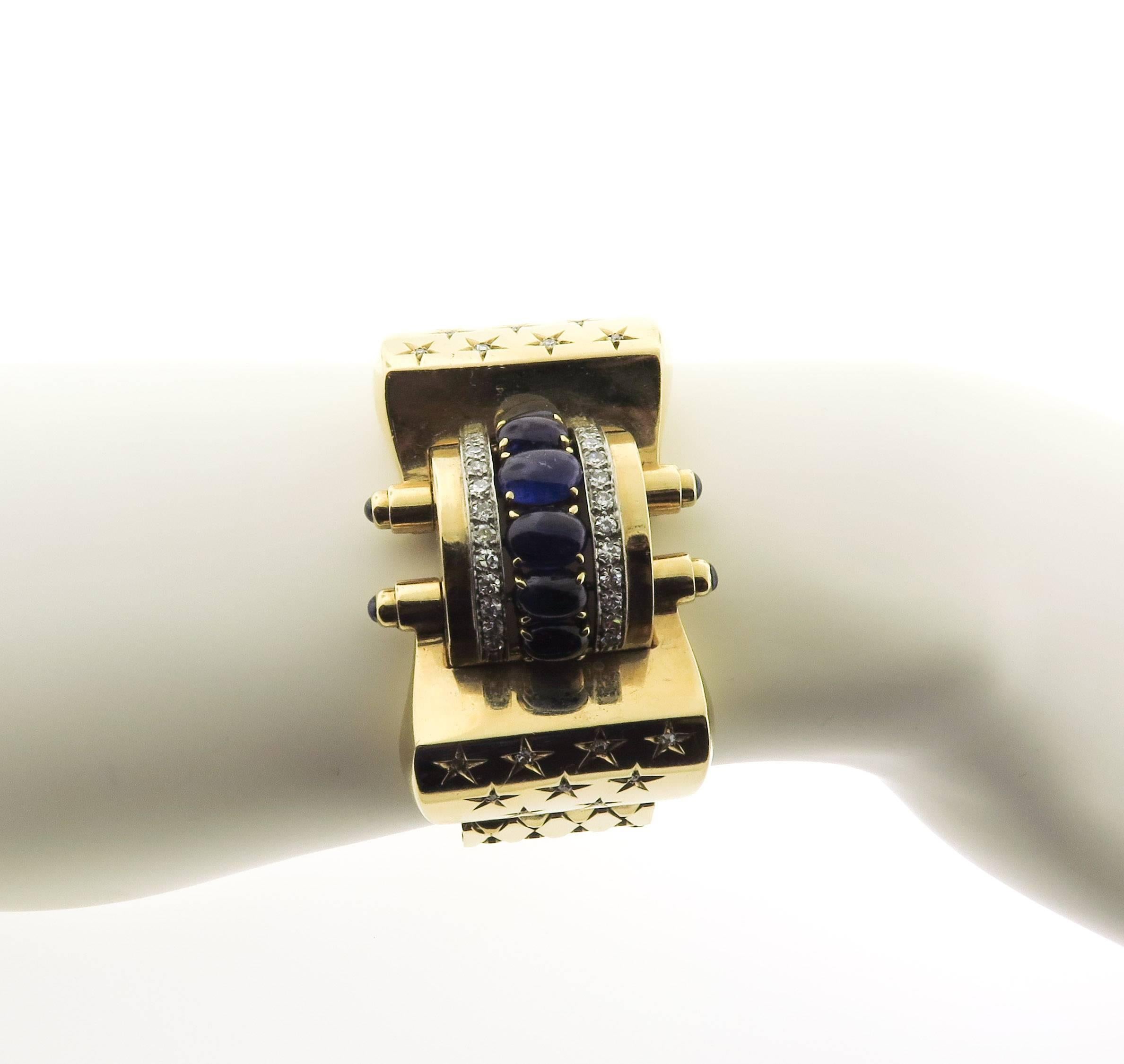 Women's YG Bracelet with Sapphires & Diamonds