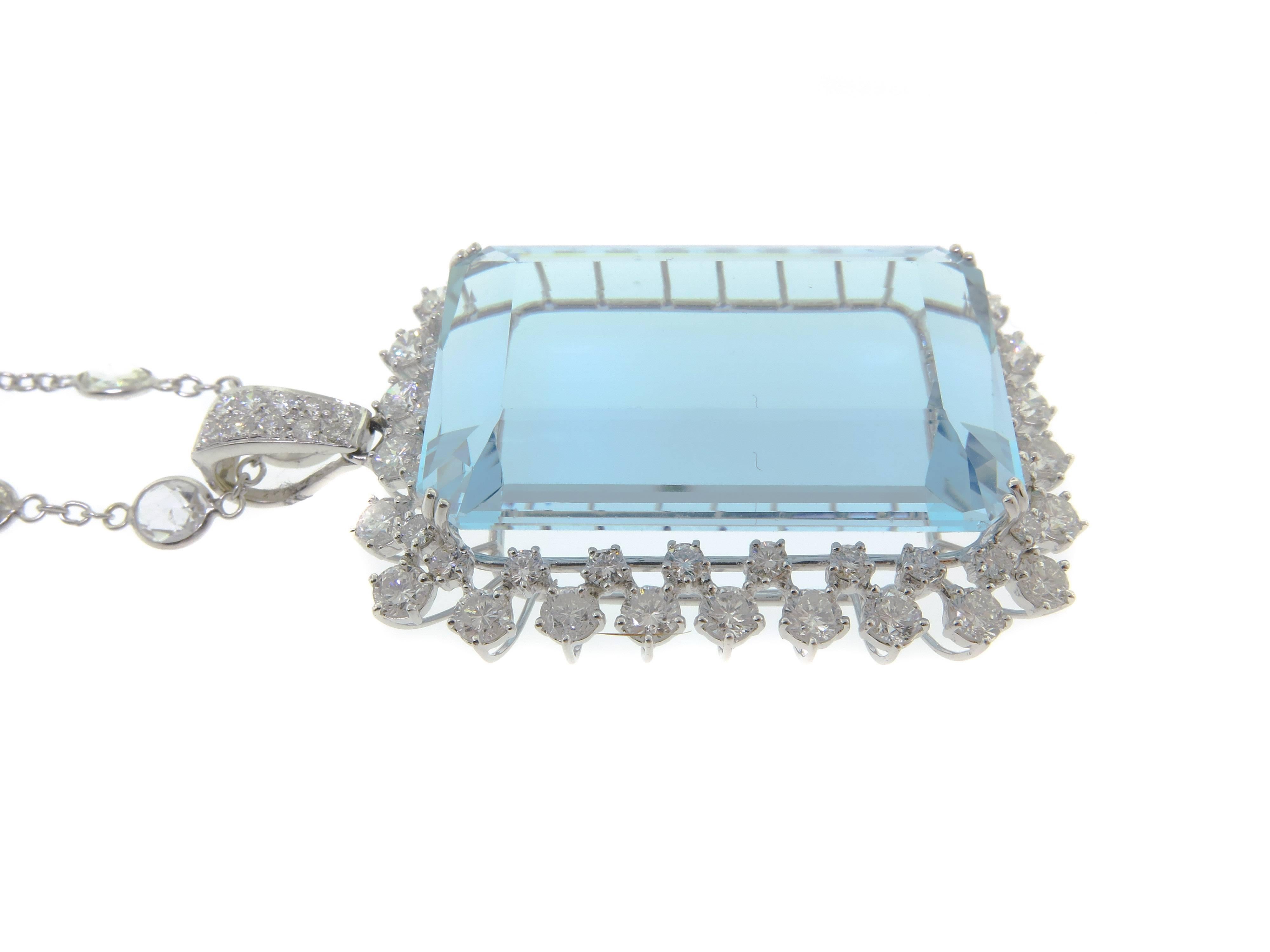 Women's  Aquamarine  Double strand Diamond Necklace