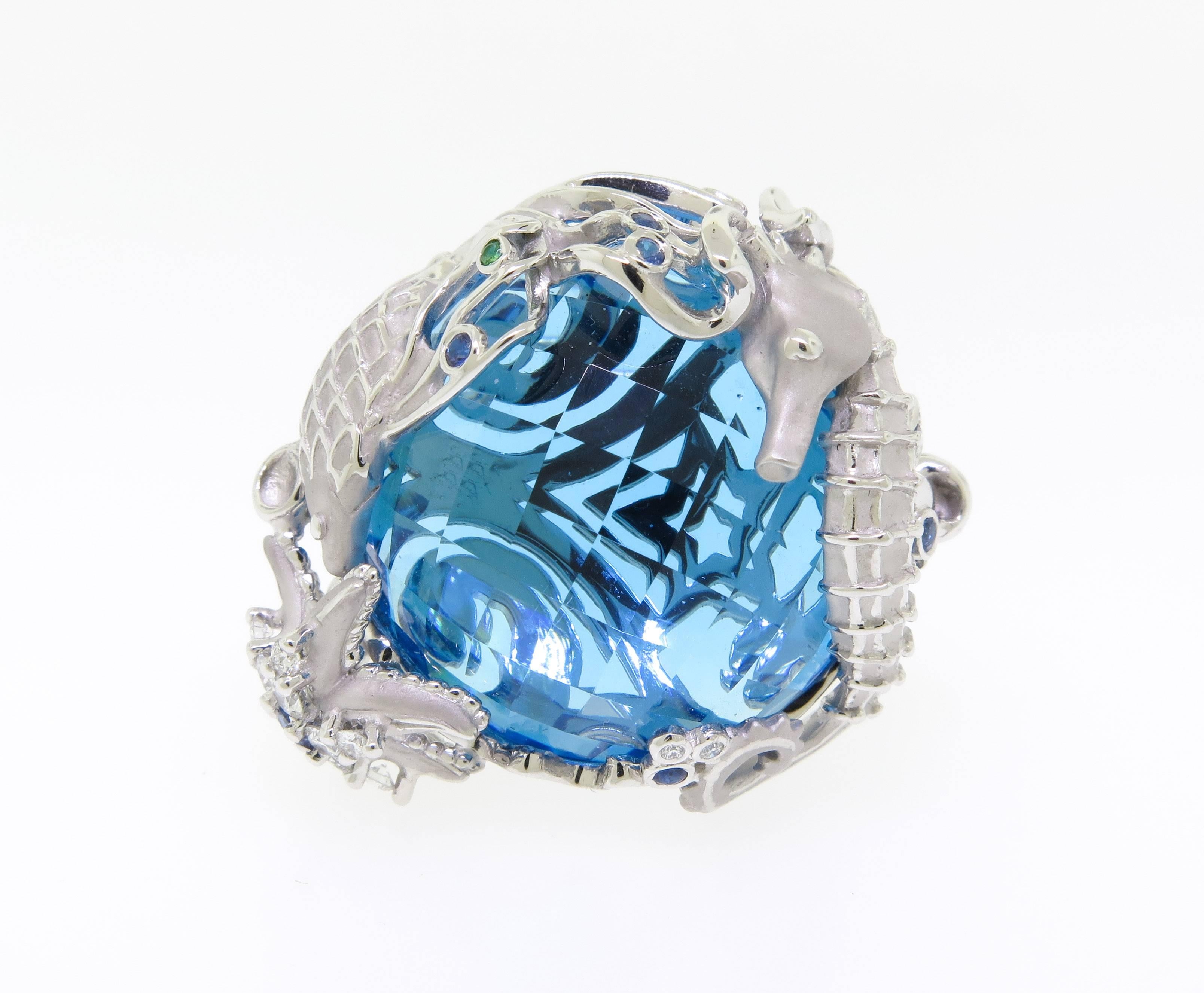 Marine Life Cocktail Ring by Carrera y Carrera 2