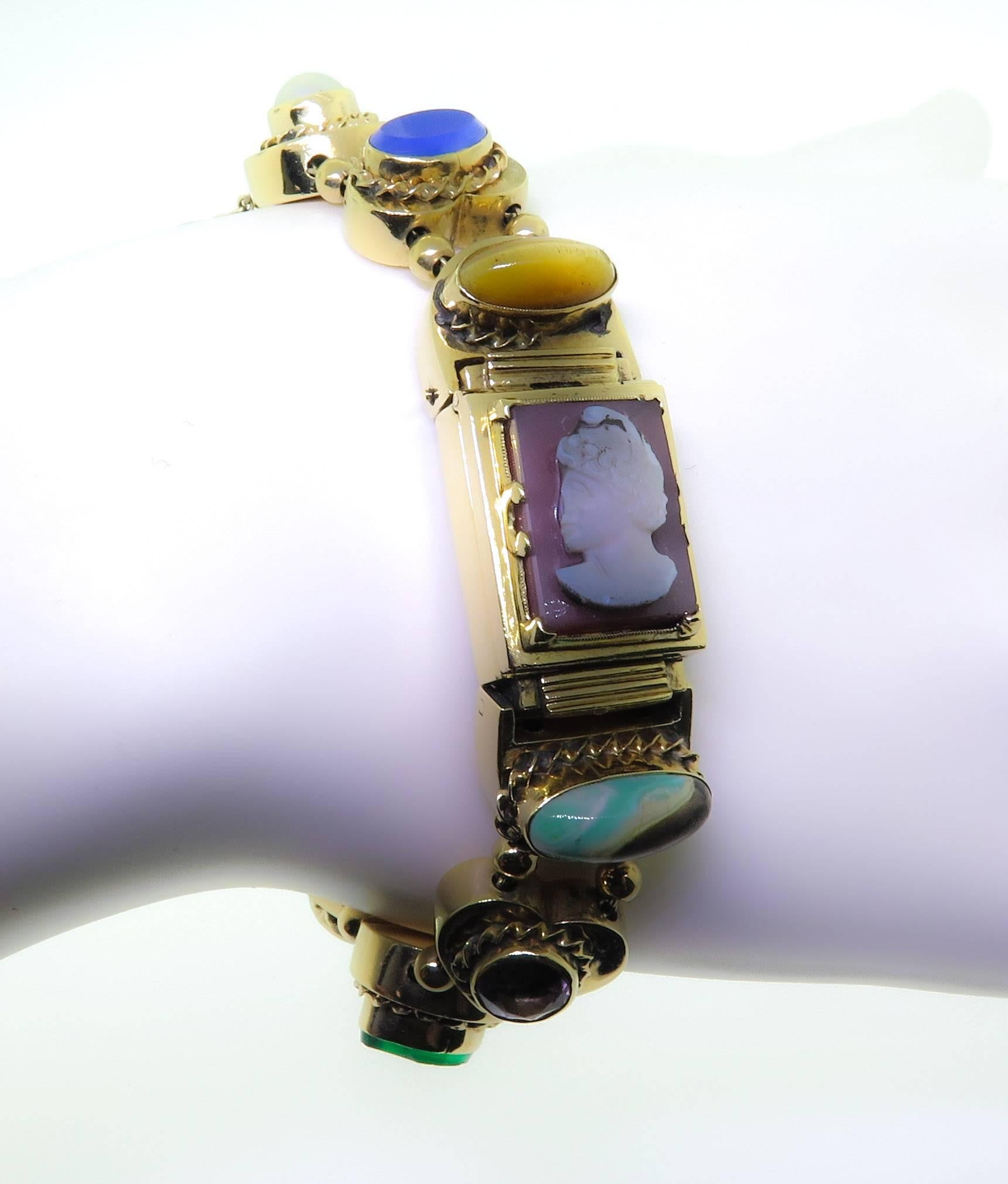 Women's 14K Vintage Add-a-Link Charm/Watch Bracelet