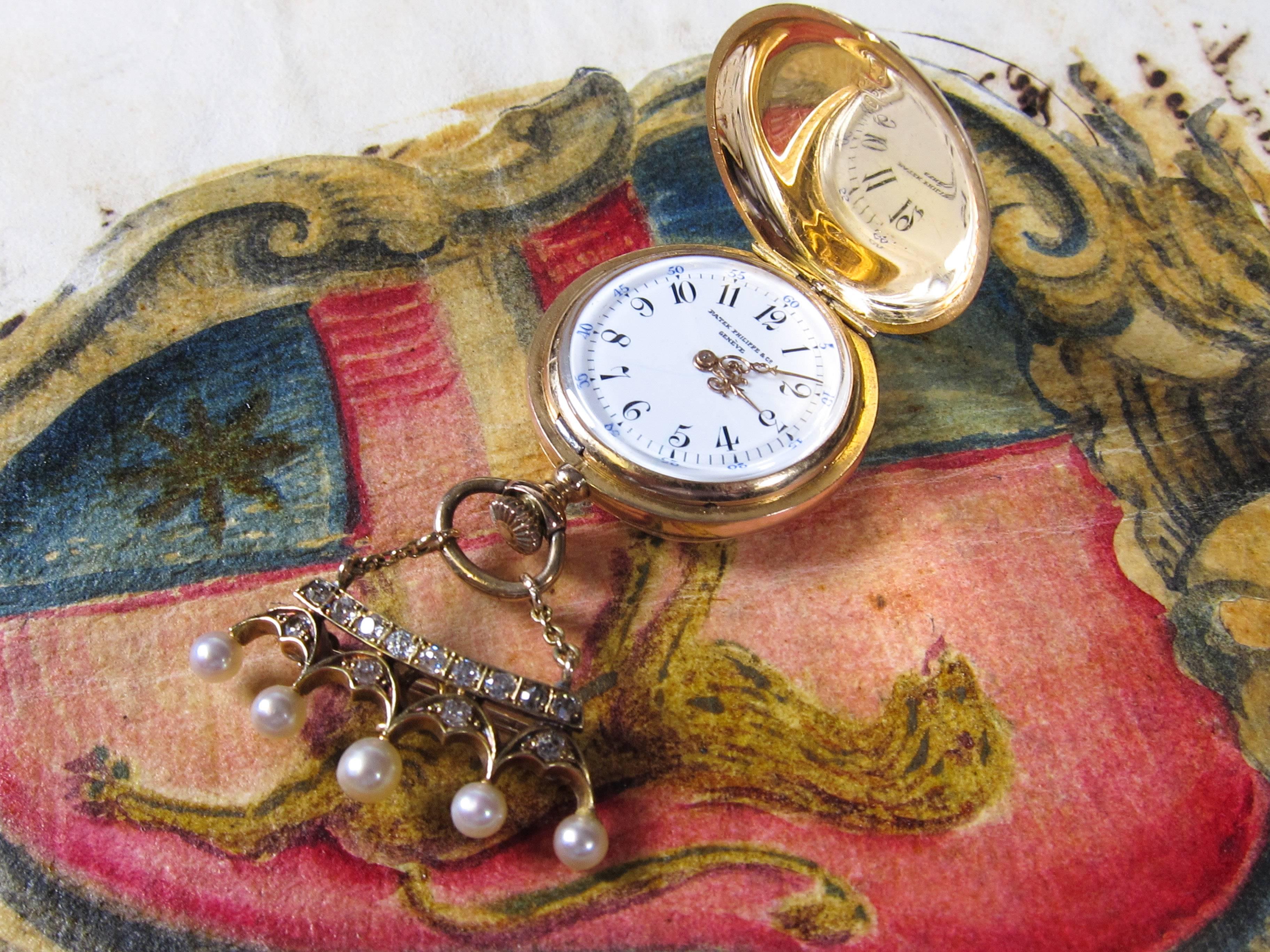 Ladies Pocket Watch by Patek Philippe In Excellent Condition In Greenwich, CT