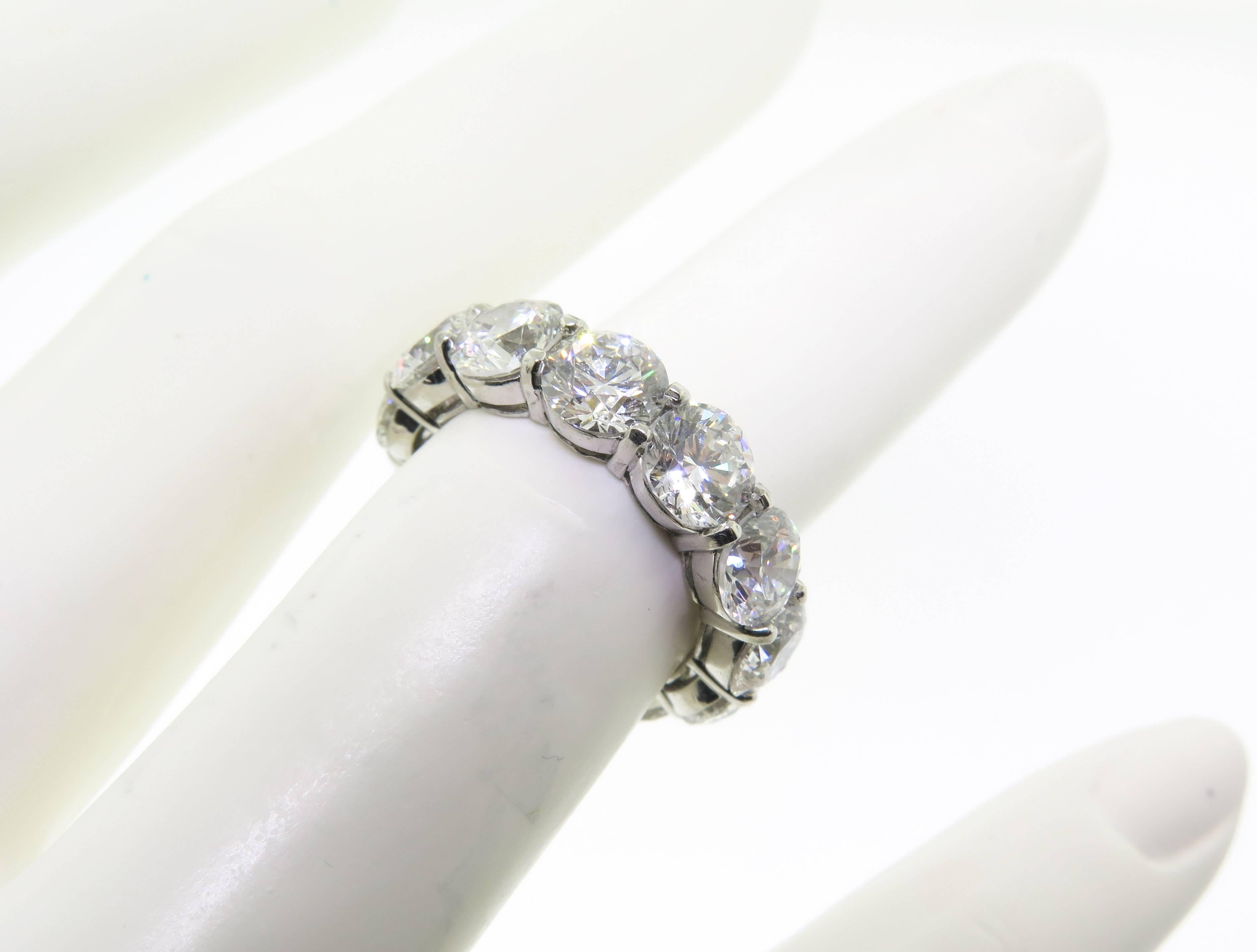 Platinum Diamond Eternity Band In New Condition In Greenwich, CT