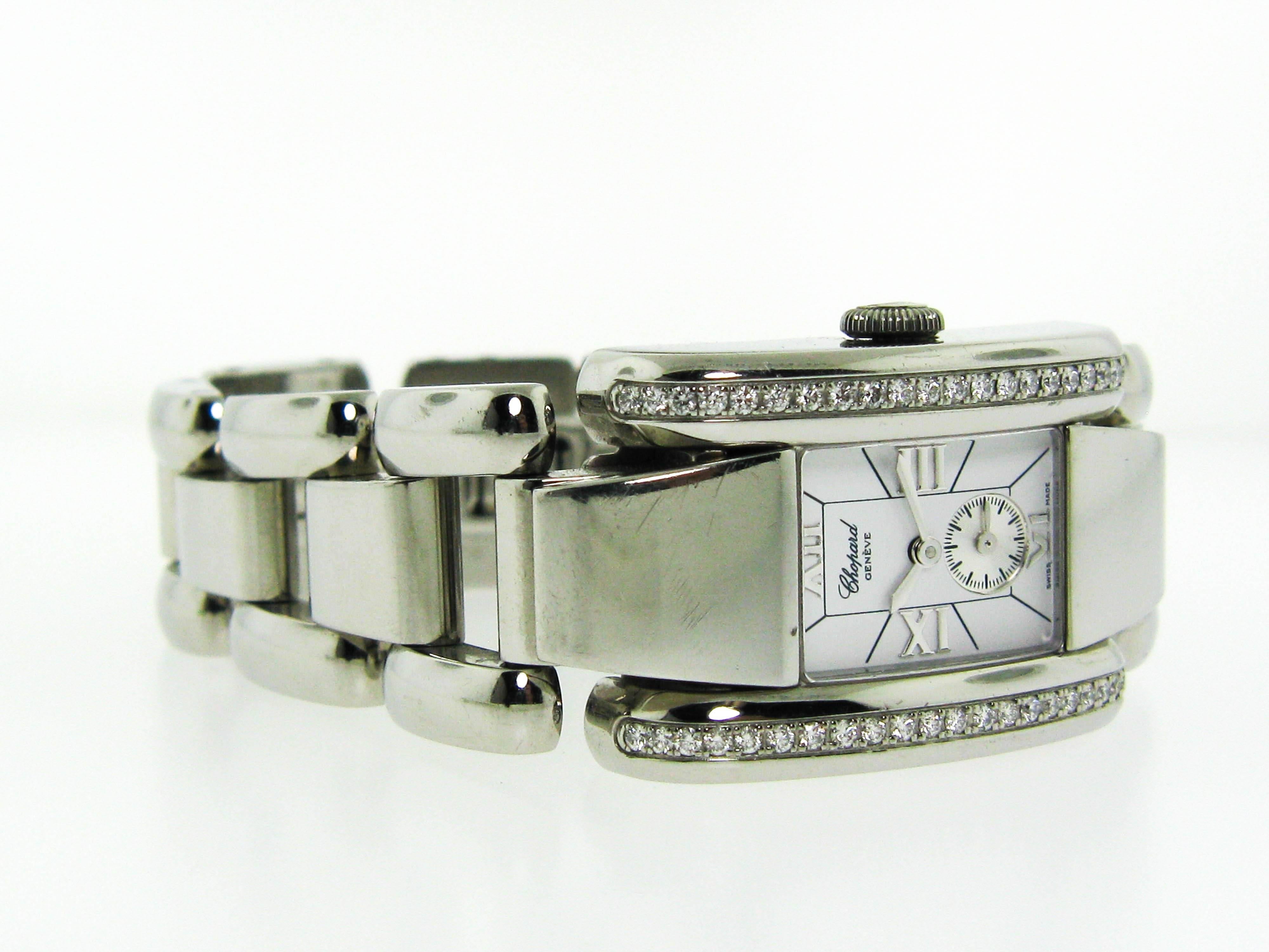 Chopard Ladies stainless steel diamond La Strada Wristwatch In Excellent Condition In Greenwich, CT