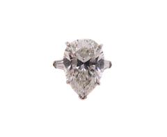 Harry Winston 6.83 carat Pear shaped Diamond Platinum engagement Ring
