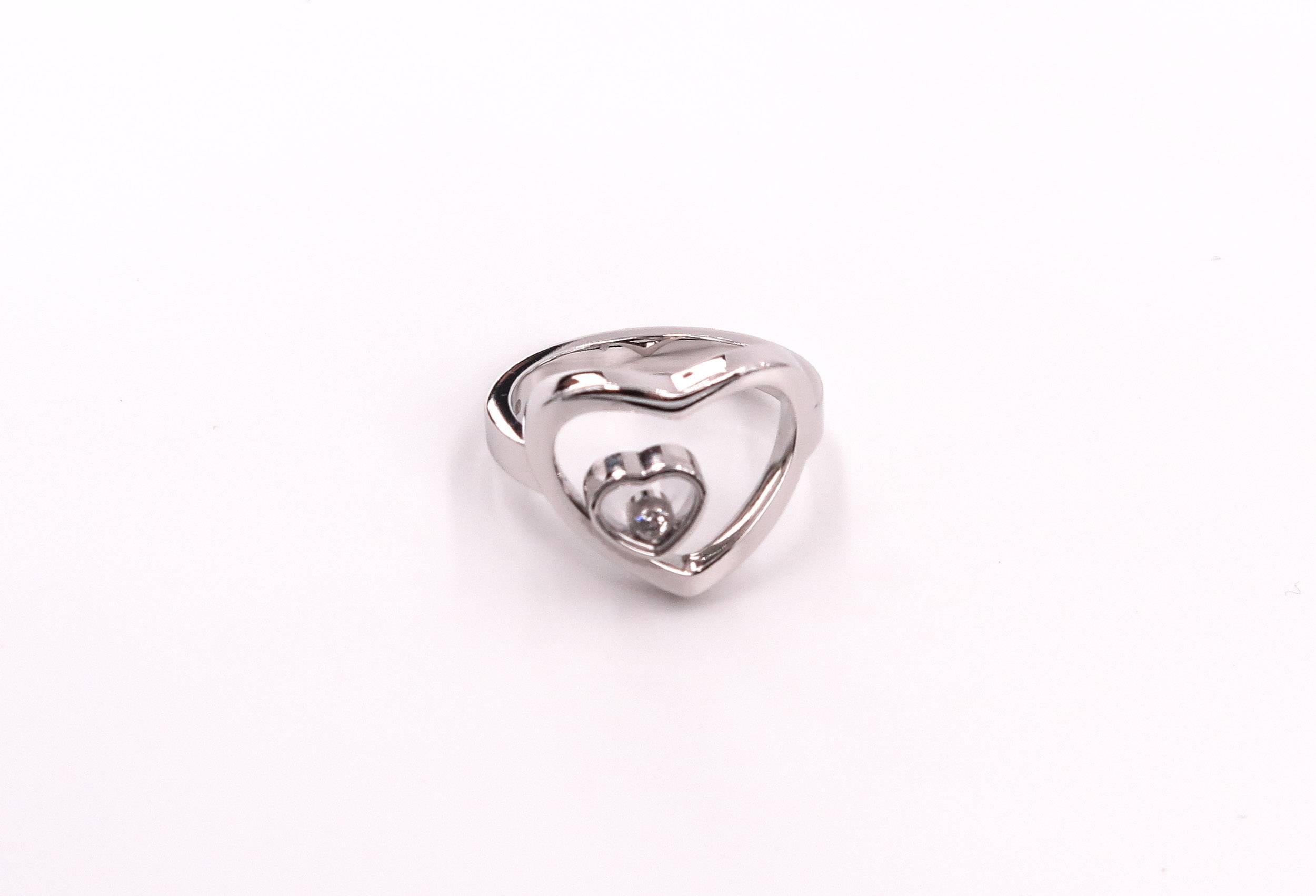 Chopard Happy Hearts white Gold Ring  In New Condition In Greenwich, CT