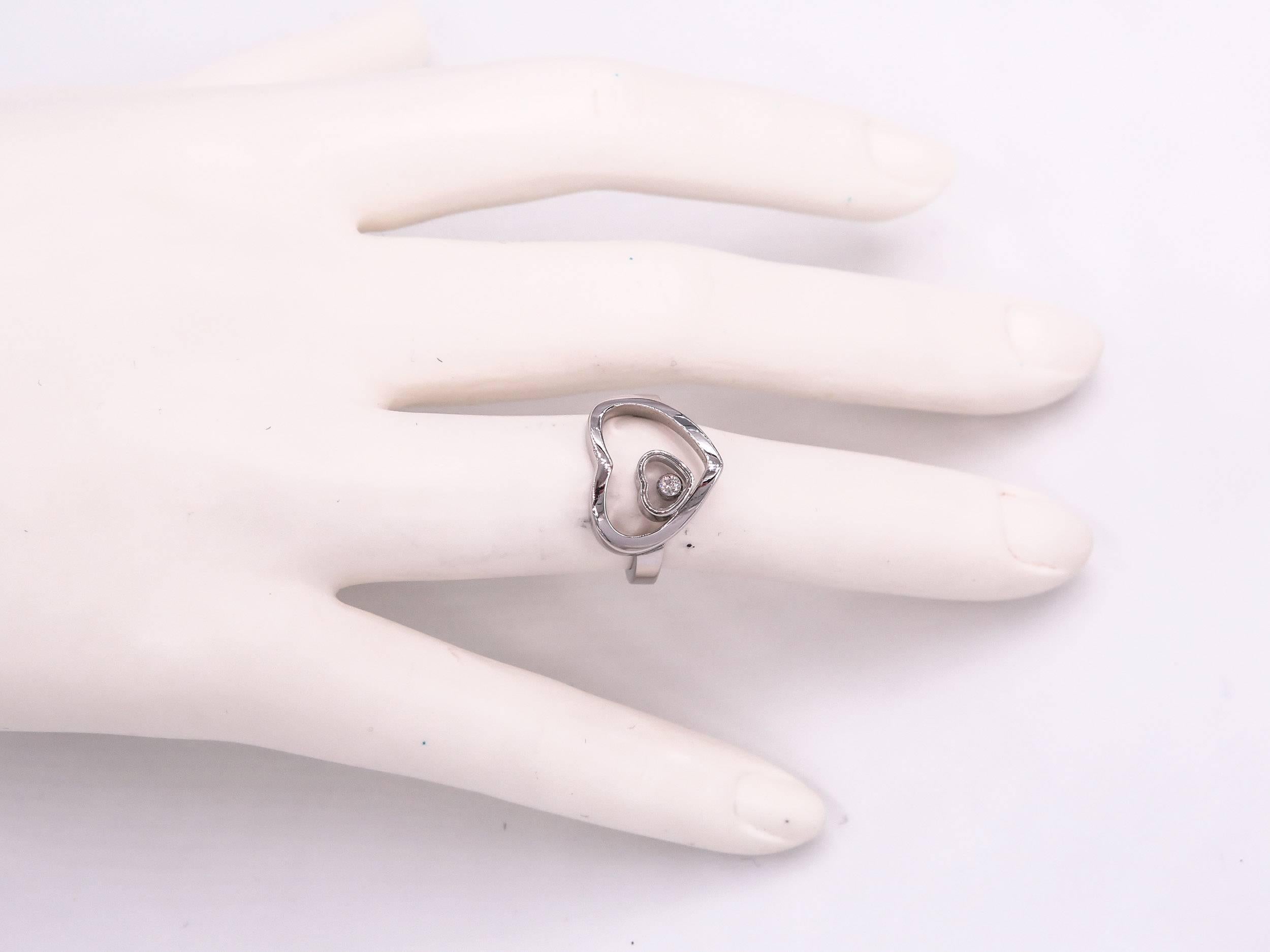 Chopard Happy Hearts white Gold Ring  2