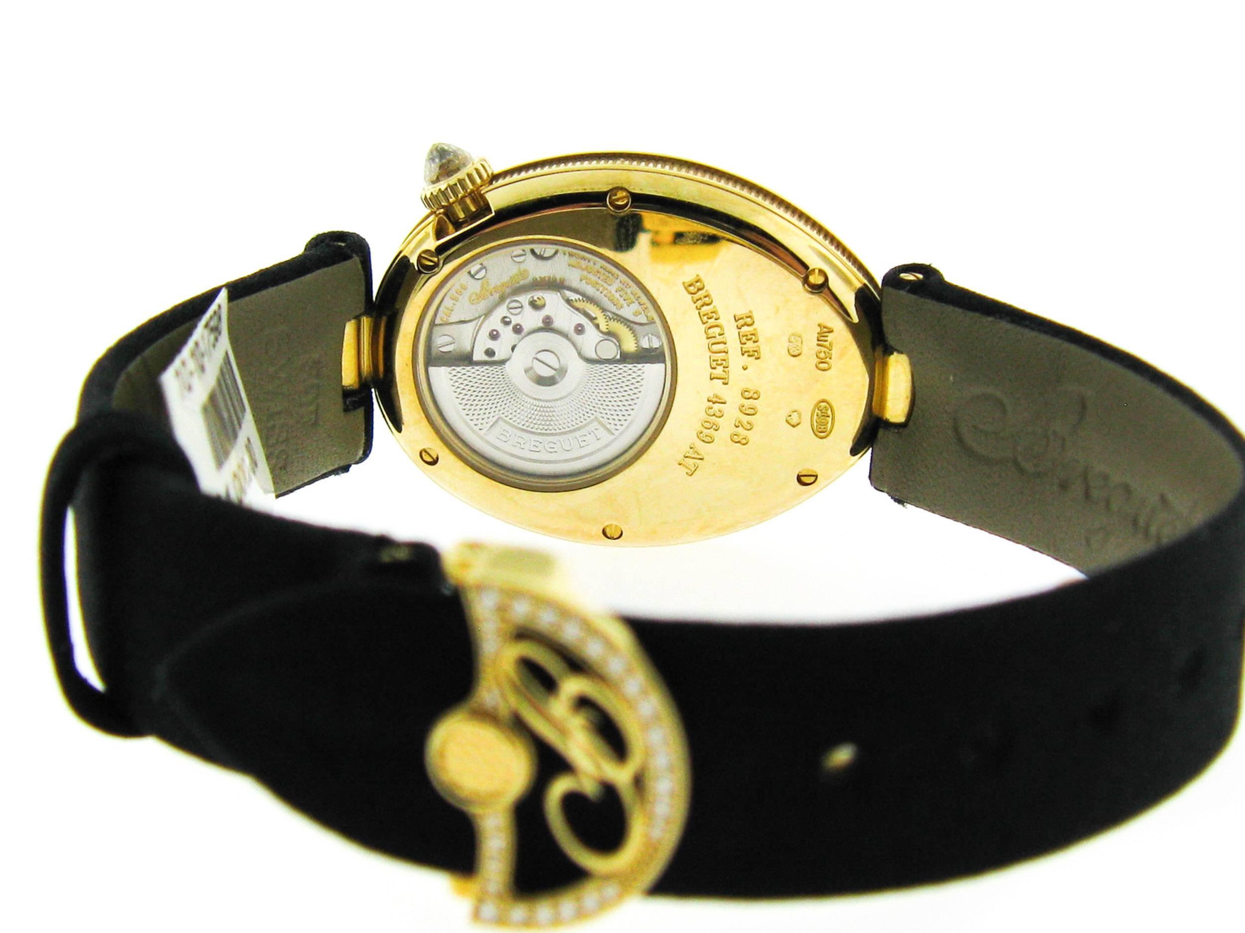 Breguet Ladies Yellow Gold Diamond Reine de Naples Self Winding Wristwatch In New Condition In Greenwich, CT