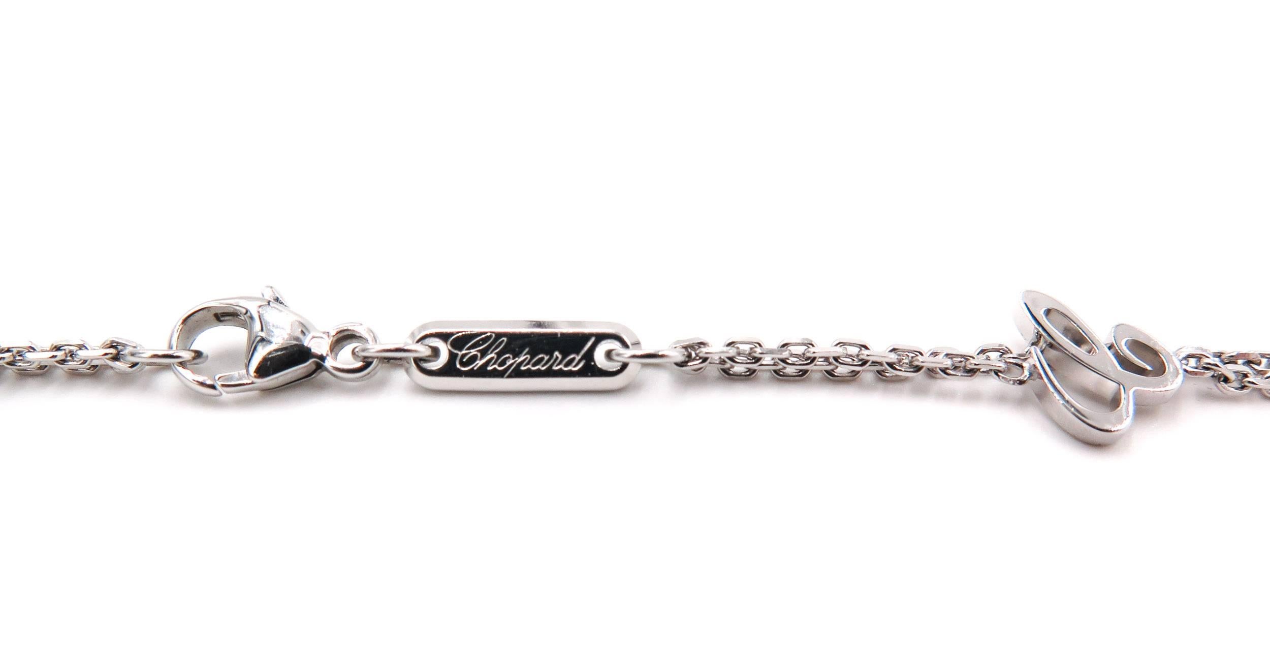 De las mujeres Collar Chopard Oro Blanco Happy Emotions
