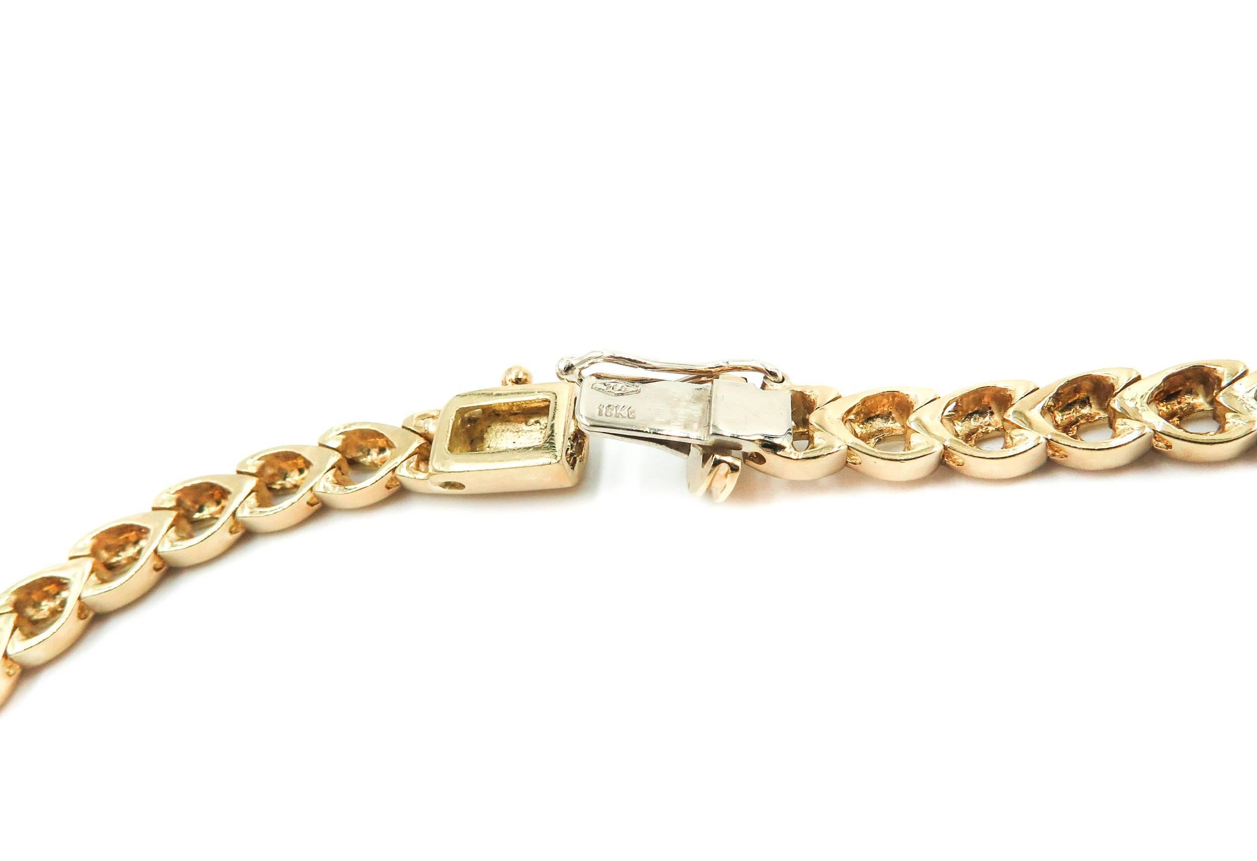 Yellow Gold Diamond Necklace In Excellent Condition In Greenwich, CT